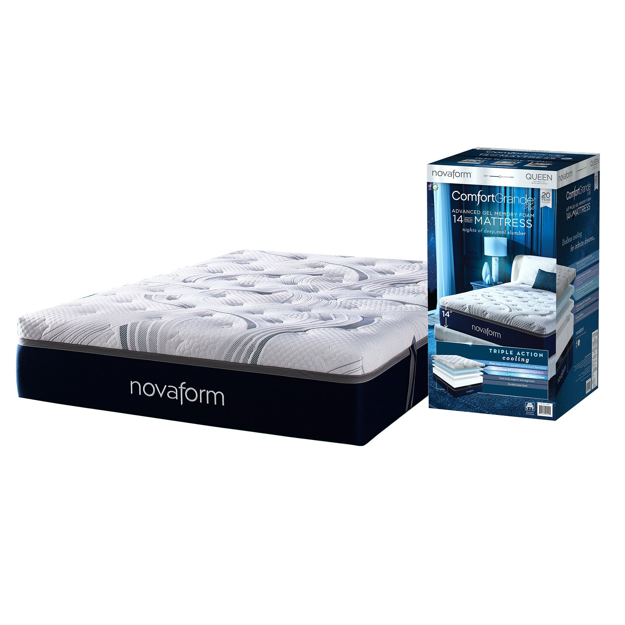 14” Comfortgrande Advanced Gel Memory Foam Mattress