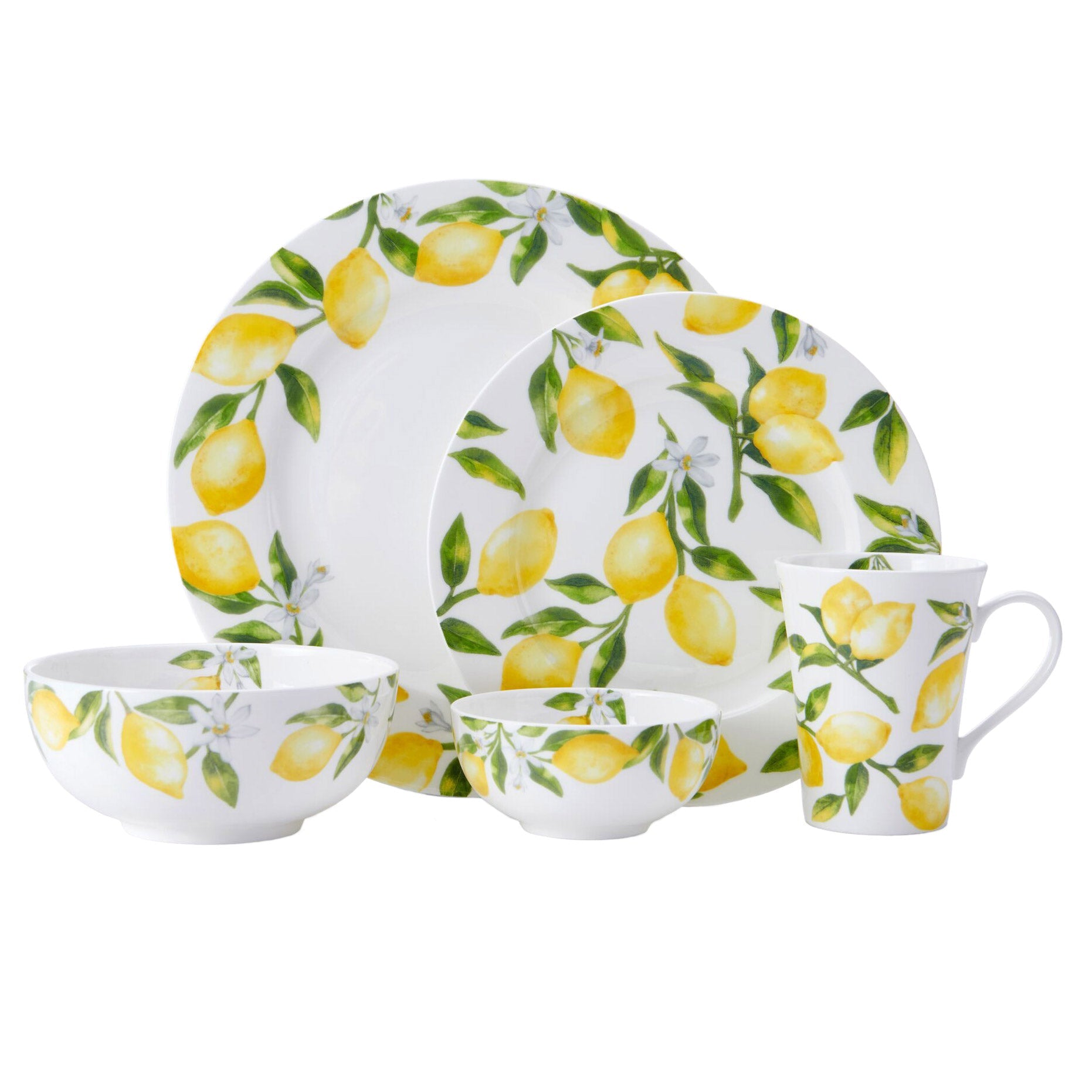 Lemons 40-Piece Dinnerware Set