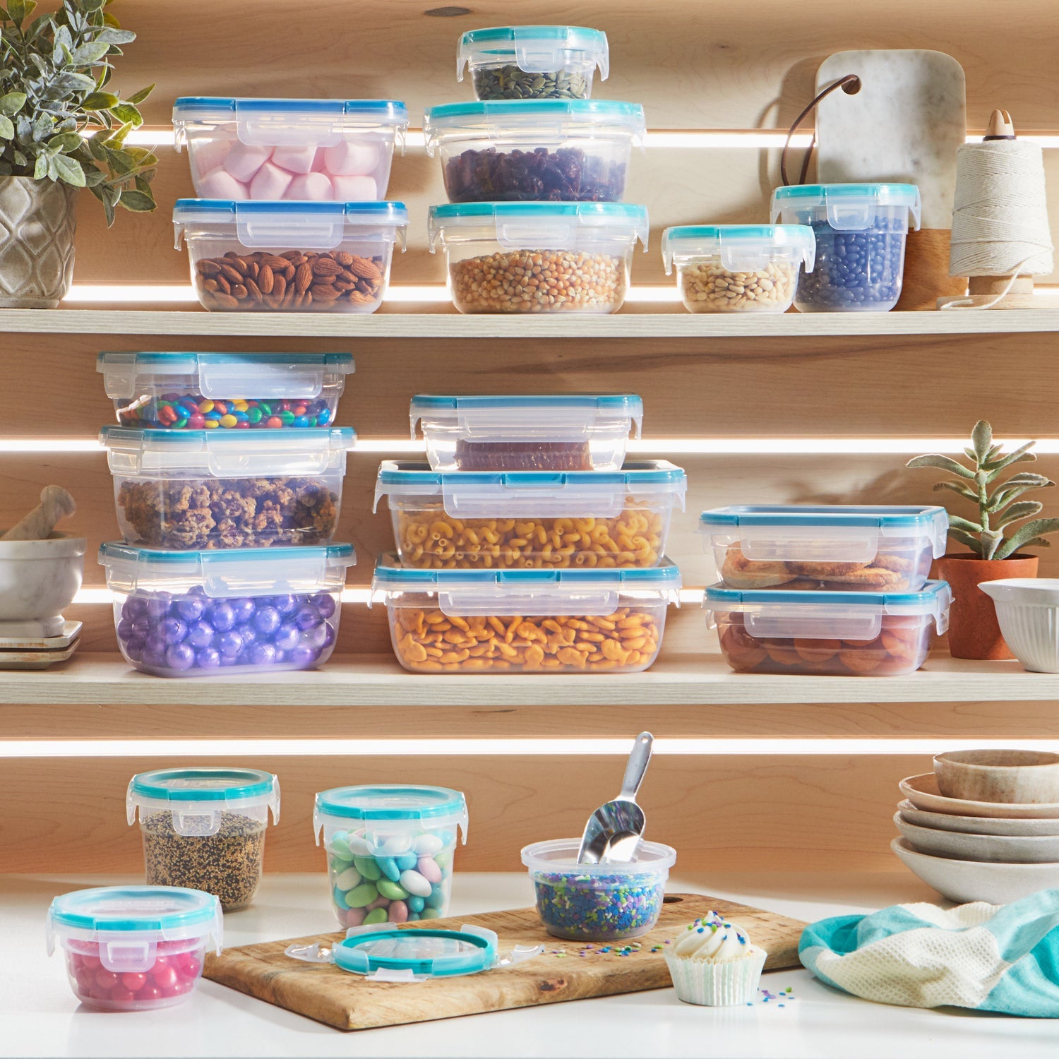 38-Piece Plastic Food Storage Set