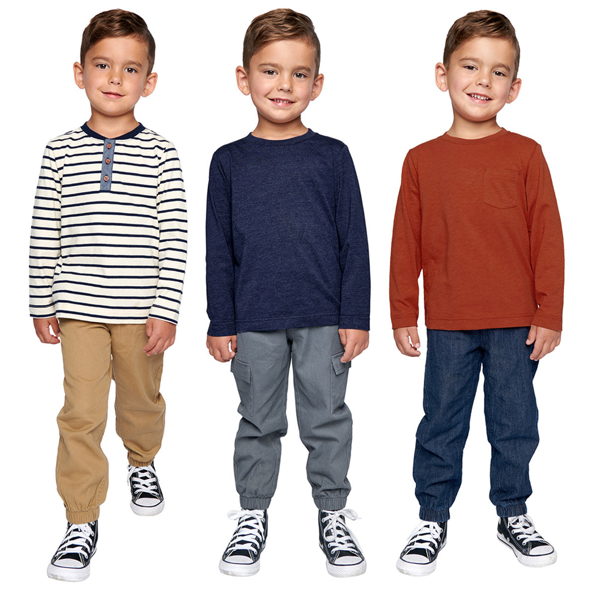 Kids' 3-Pack Long Sleeve Top