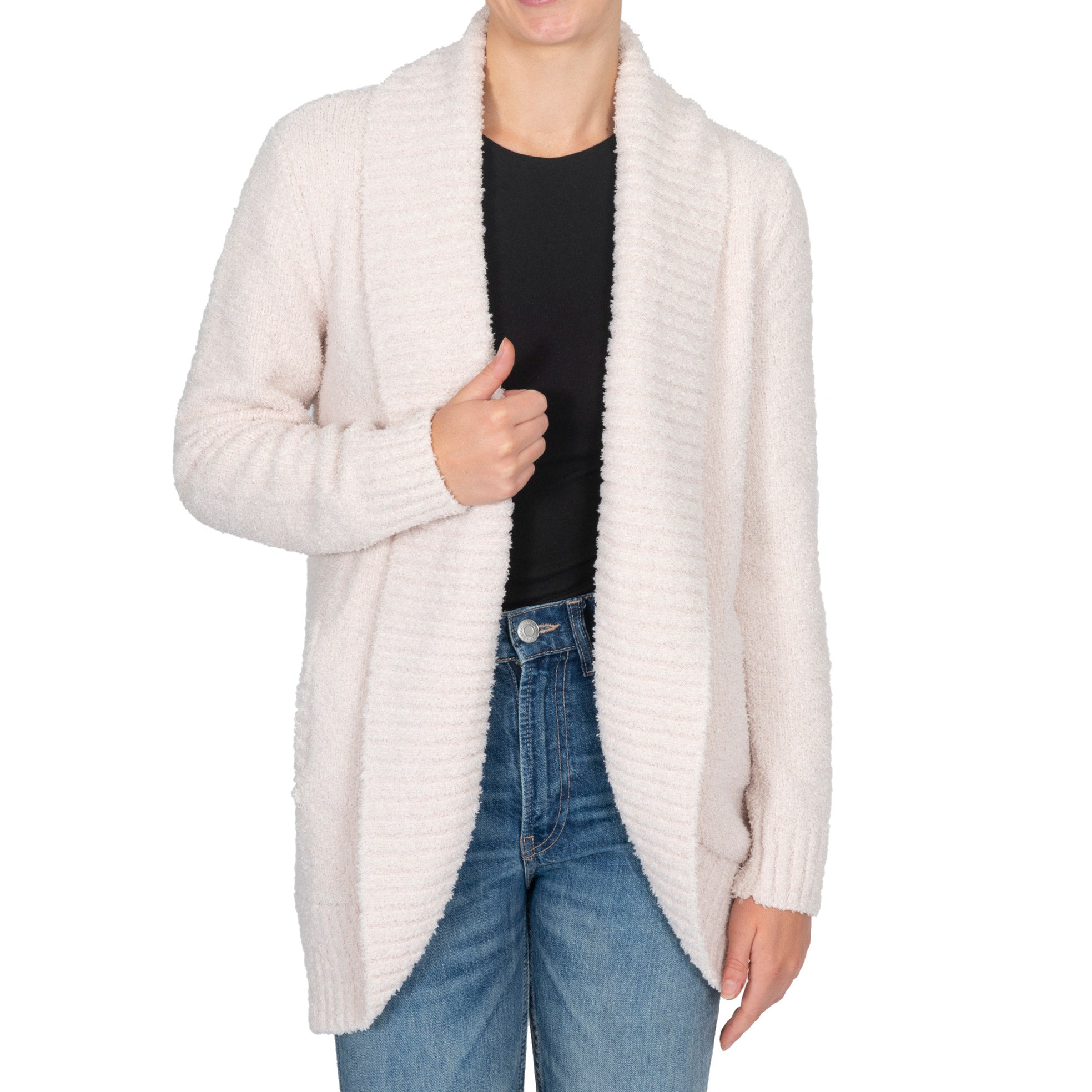 Ladies' Chenille Shawl Cardigan