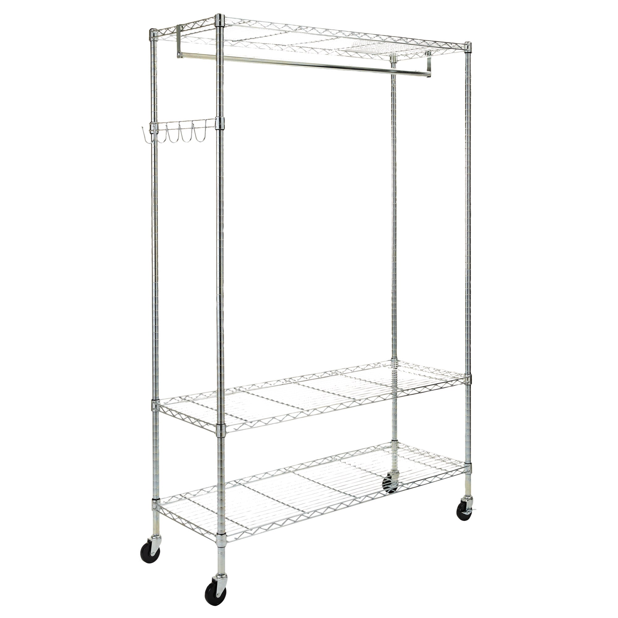 Alera Wire Garment Rack with Casters 48" X 18" X 75" NSF