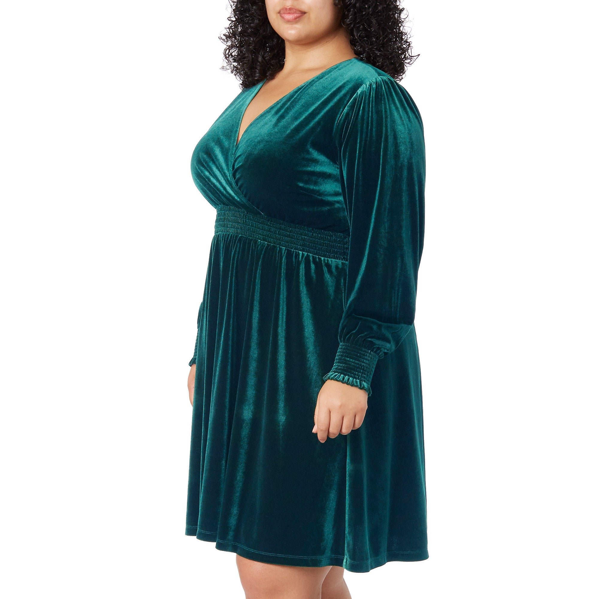 Ladies' Long Sleeve Velvet Dress