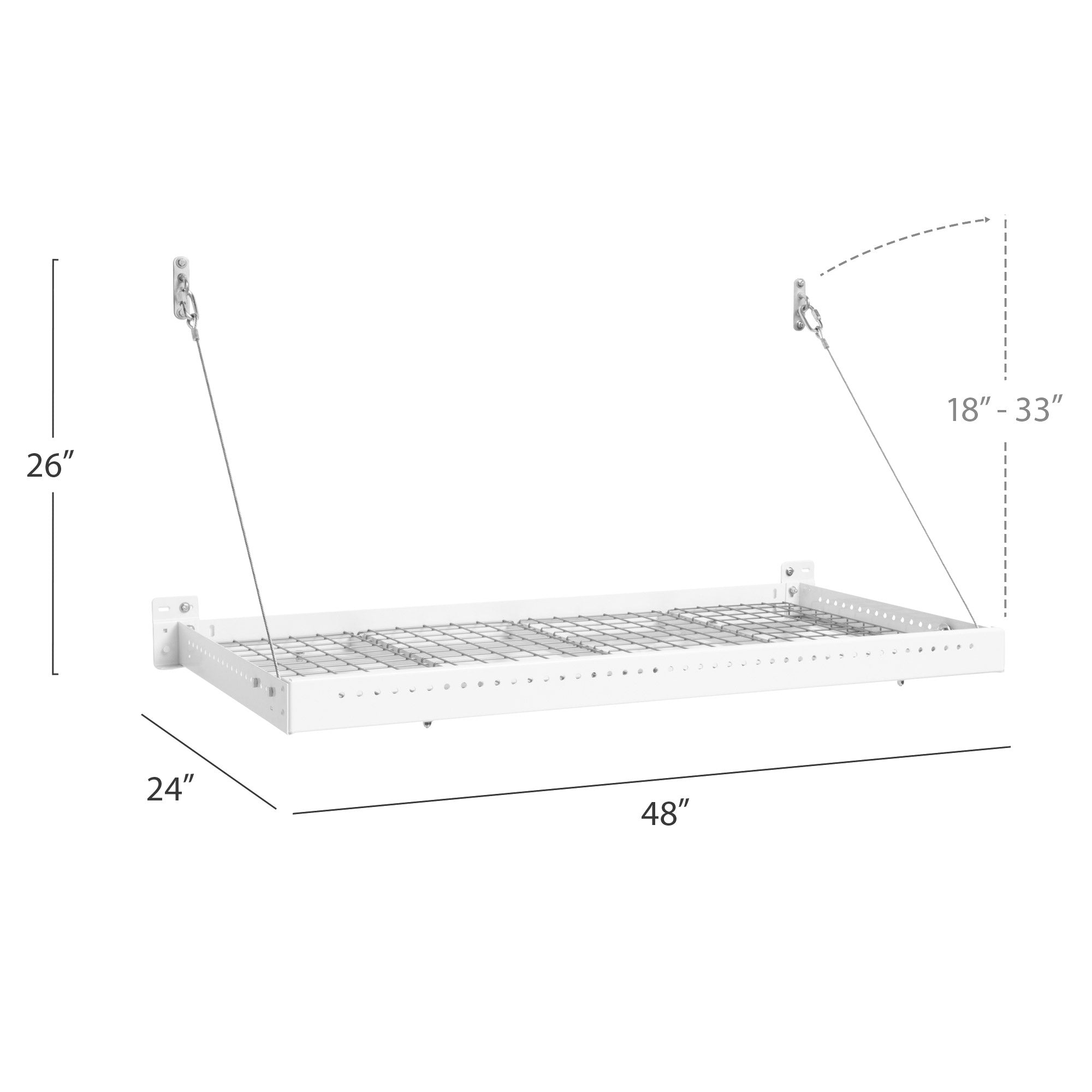 Products Pro Series 2 Ft. X 4 Ft. Wall Mounted Steel Shelf, 2-Pack