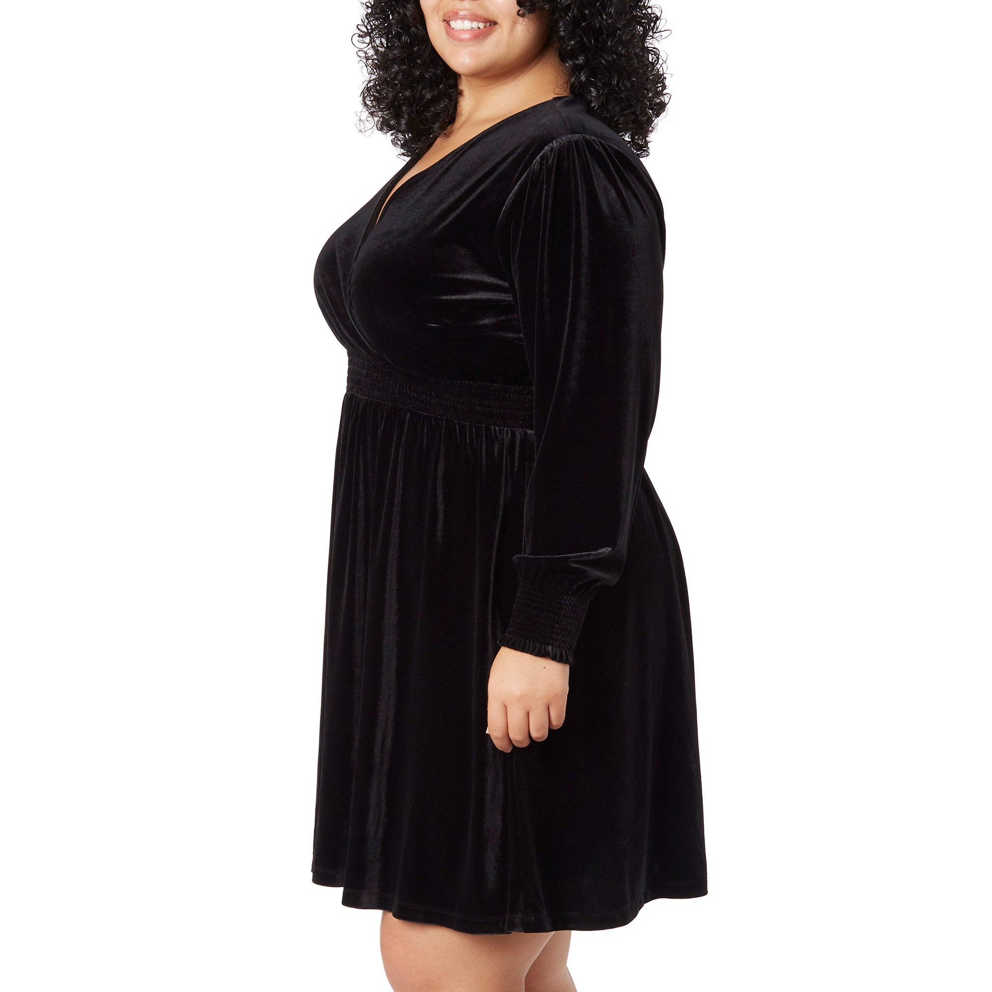 Ladies' Long Sleeve Velvet Dress