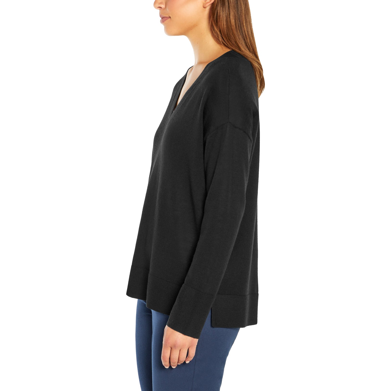 Ladies' Merino Wool V-Neck Sweater