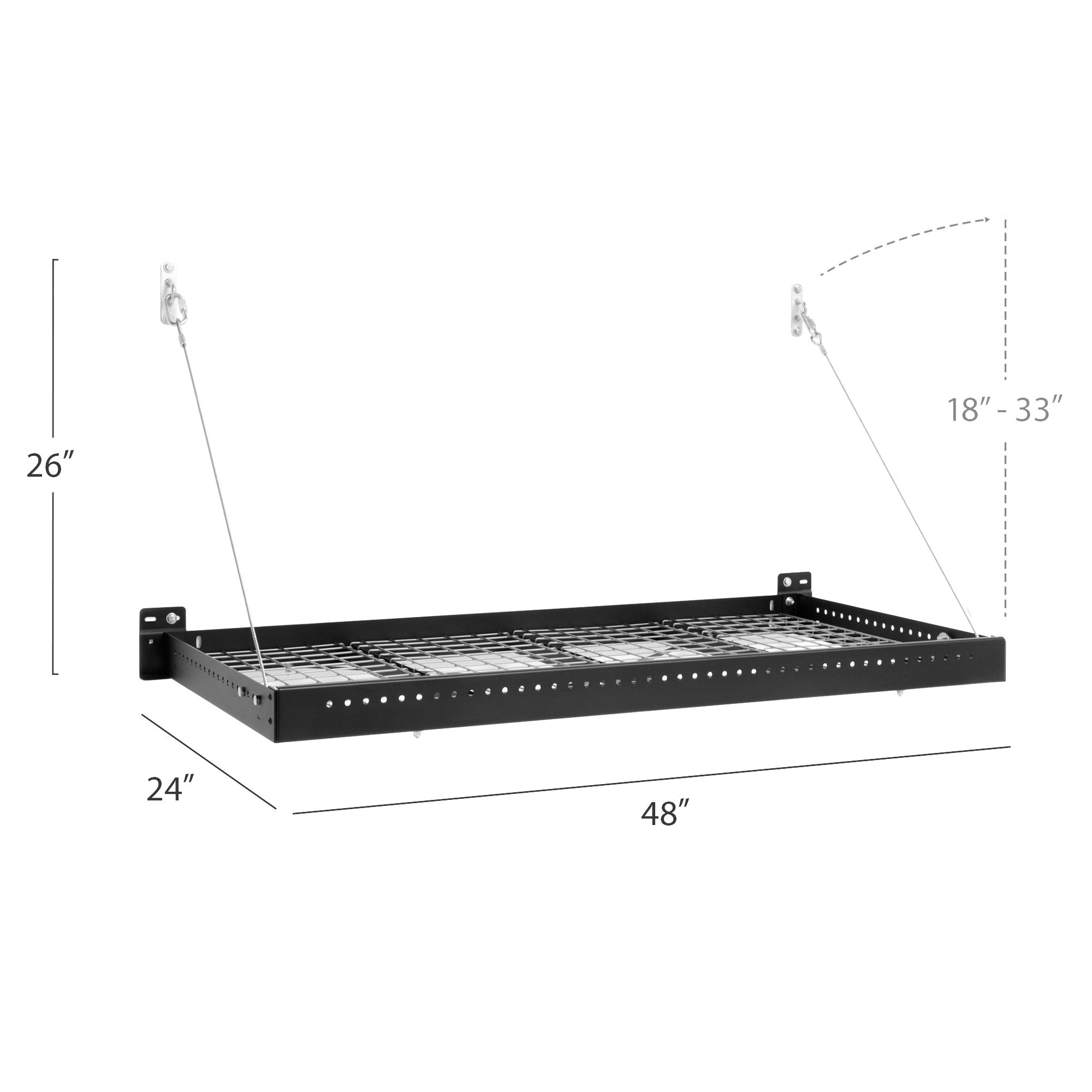 Products Pro Series 2 Ft. X 4 Ft. Wall Mounted Steel Shelf, 2-Pack