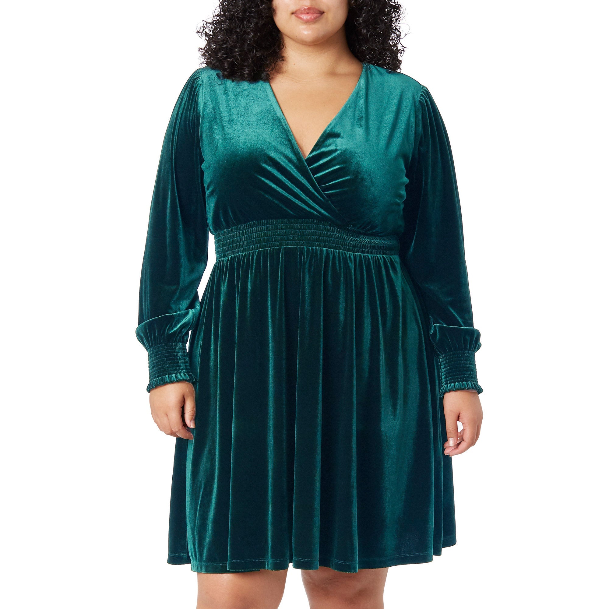 Ladies' Long Sleeve Velvet Dress