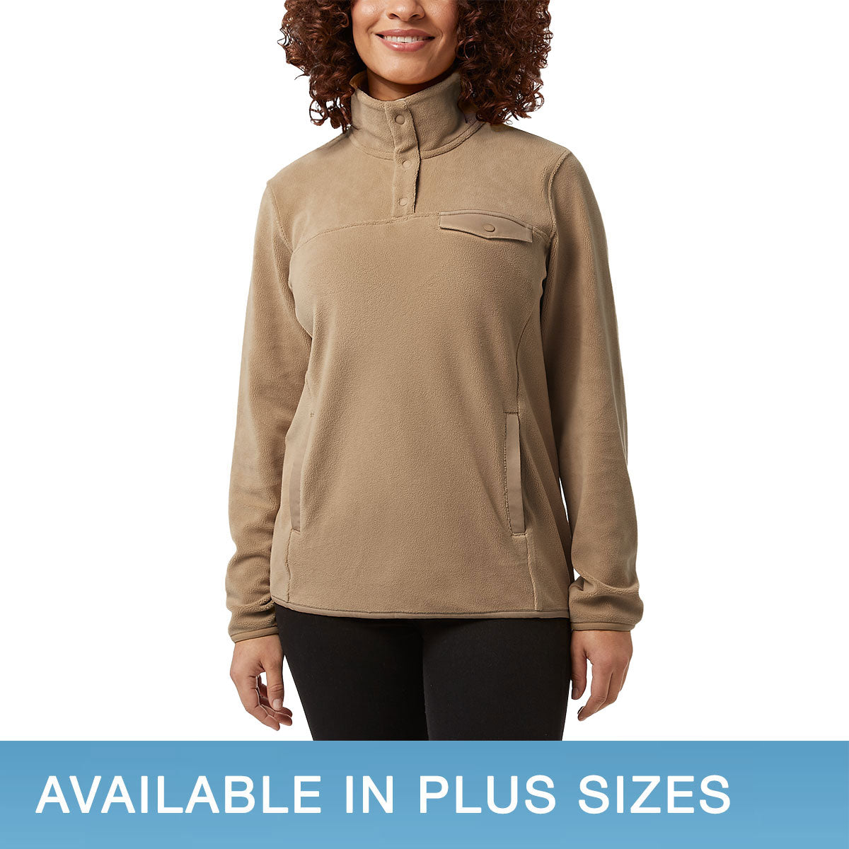 Ladies' Snap Fleece Pullover Top