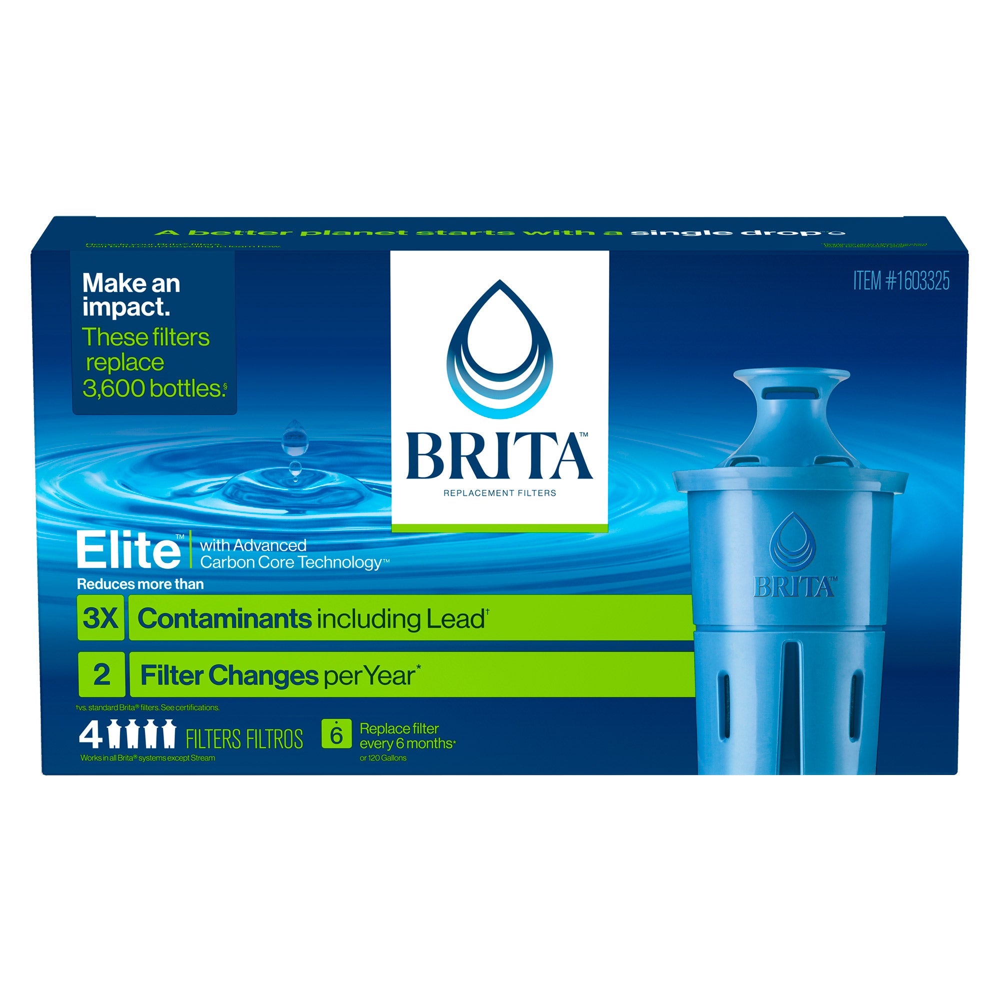 Elite Replacement Water Filters, 4-Count