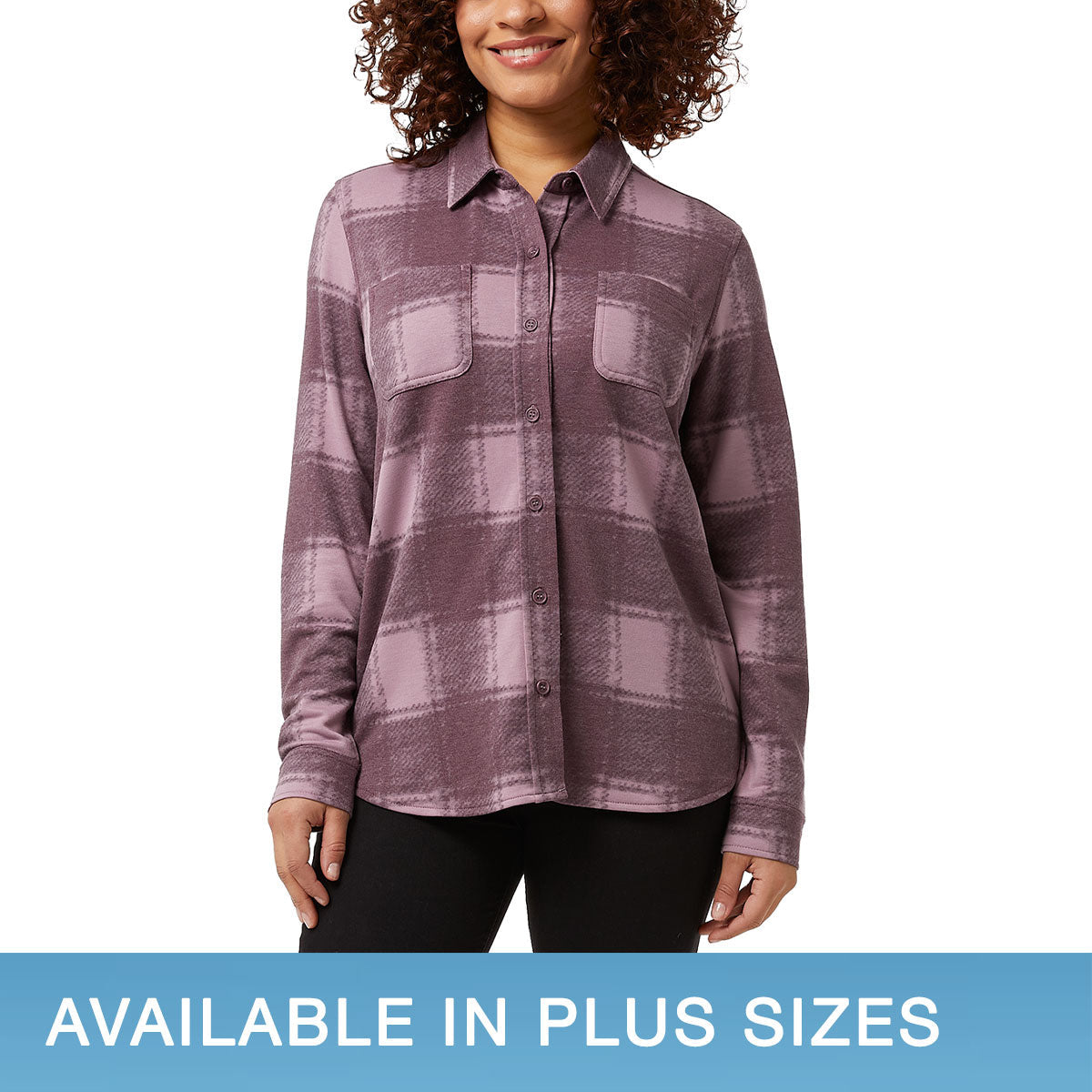 Ladies' Cozy Knit Button-Up Shirt