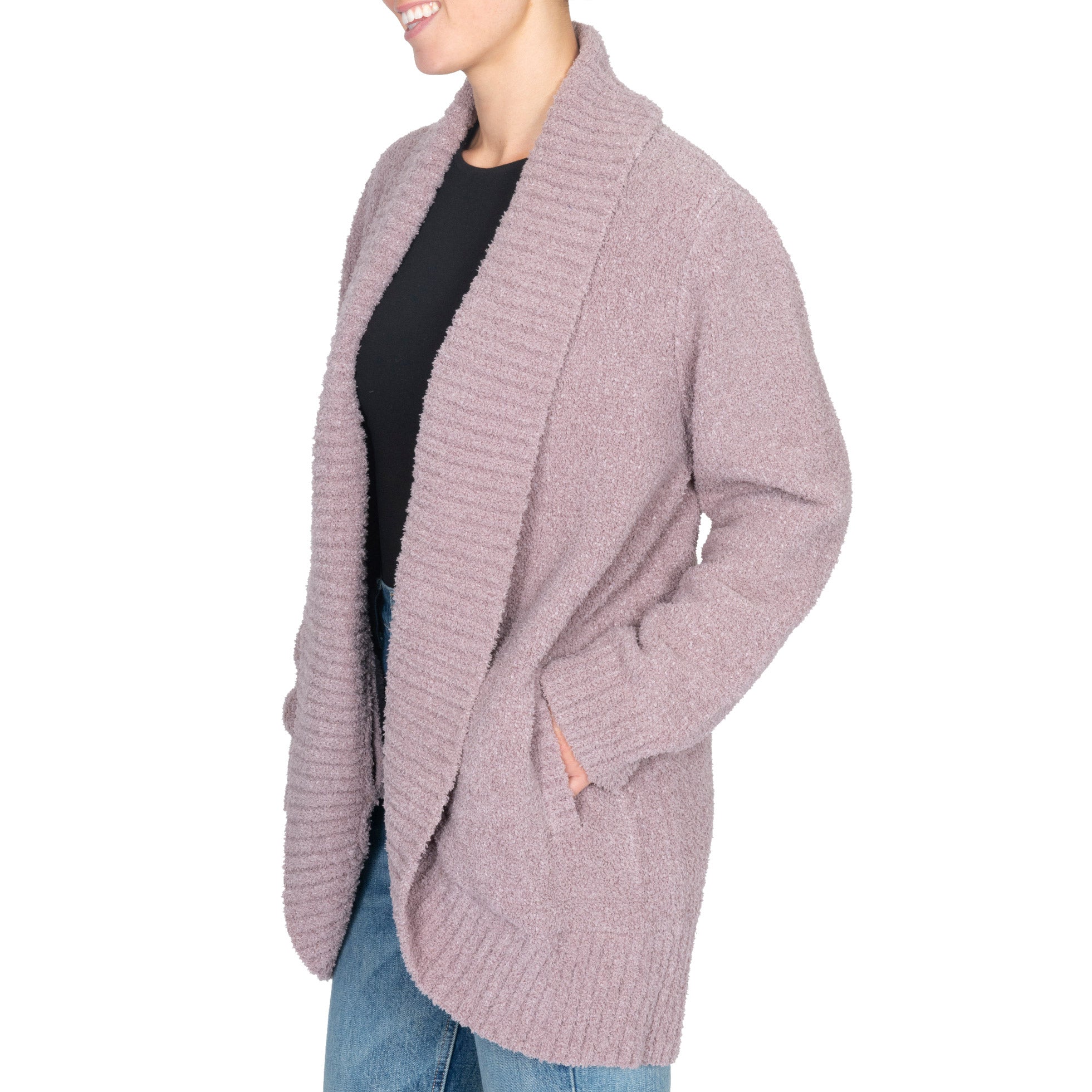 Ladies' Chenille Shawl Cardigan