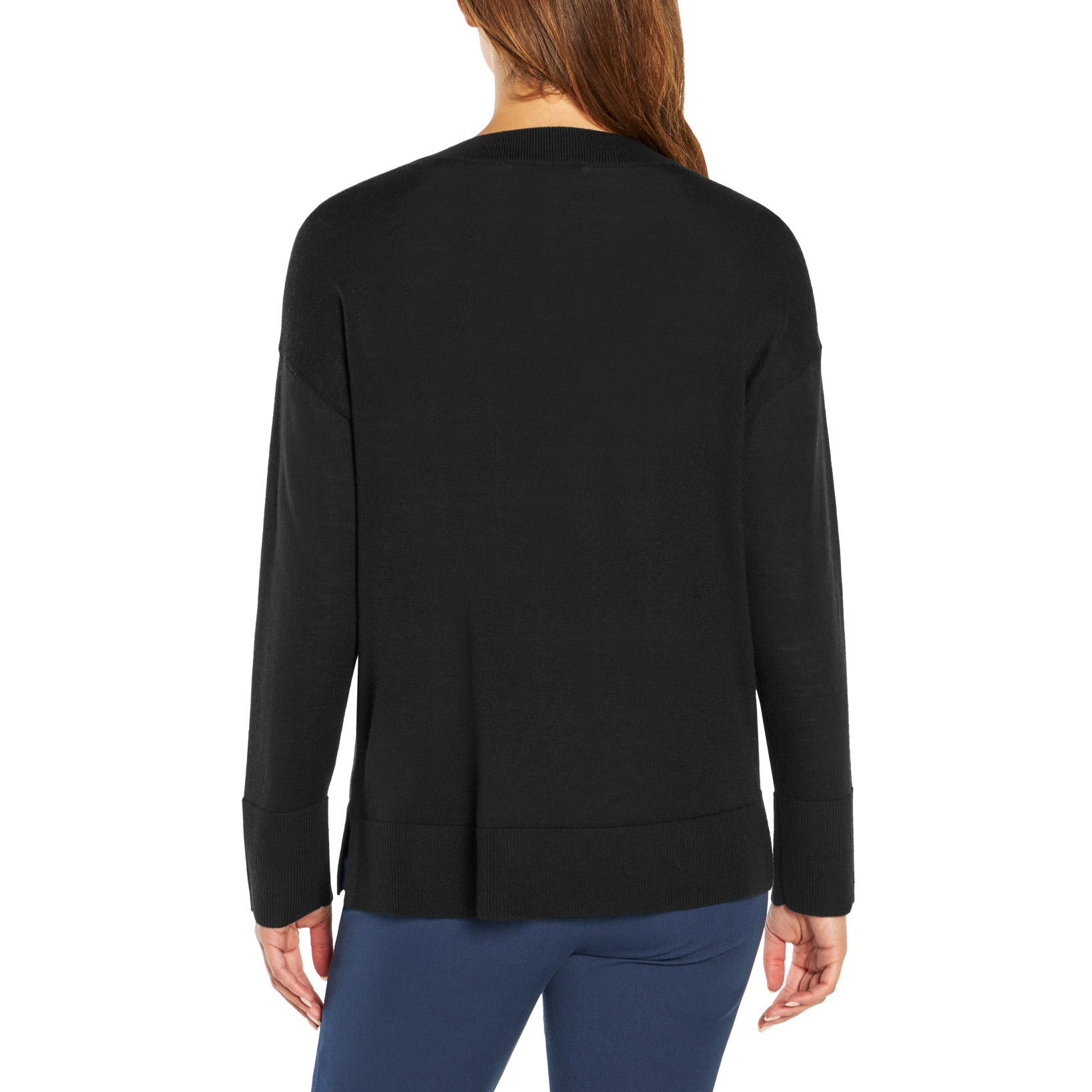 Ladies' Merino Wool V-Neck Sweater