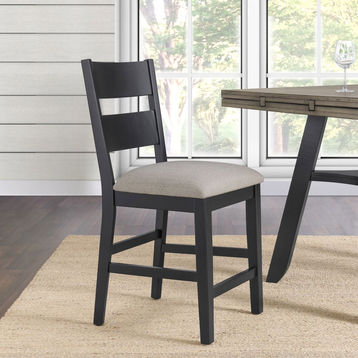 Easton 7-Piece Square to round Counter Height Dining Set