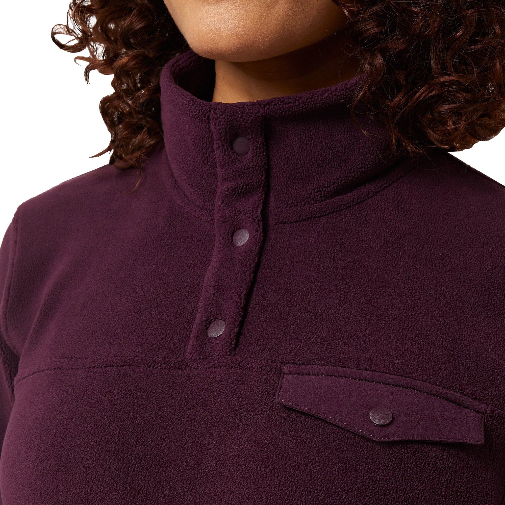 Ladies' Snap Fleece Pullover Top