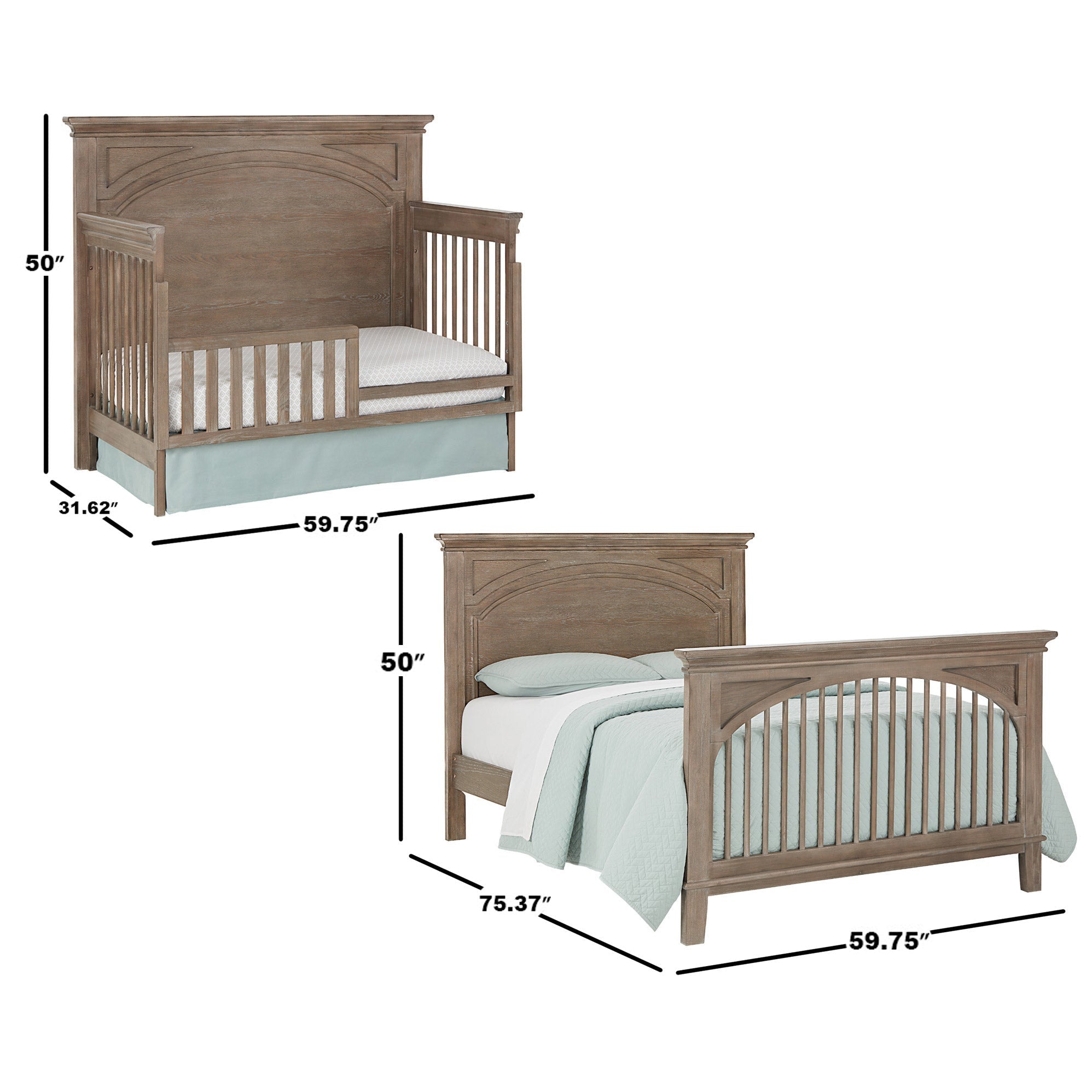 Imagio Baby Lisbon 2-Piece Nursery Set, Sandwash