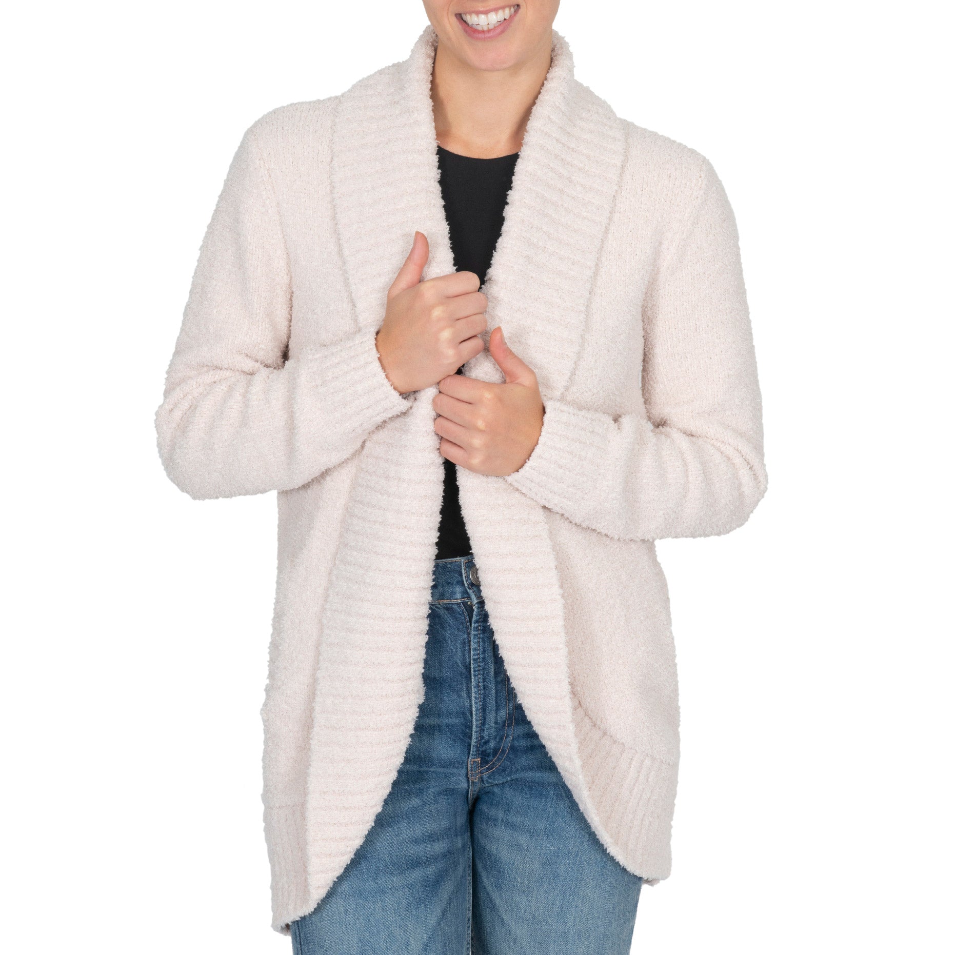 Ladies' Chenille Shawl Cardigan