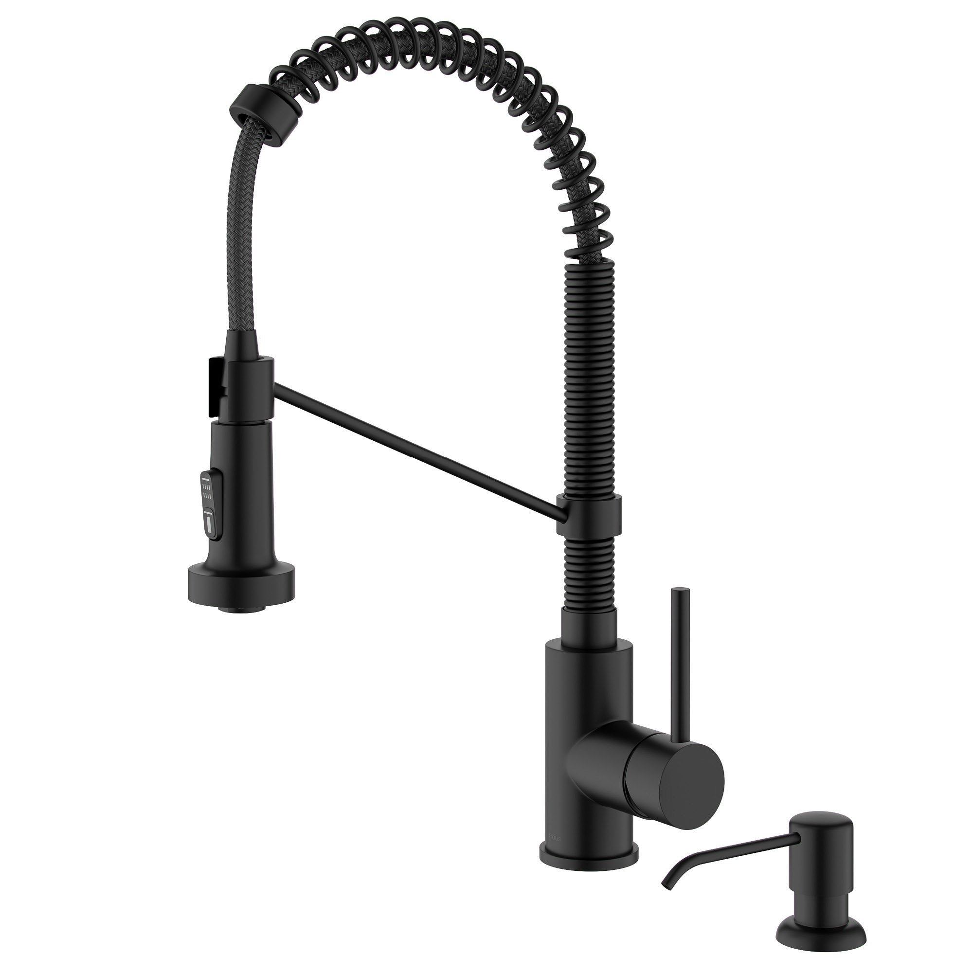 18" Pull-Down Commercial Kitchen Faucet with Matching Soap Dispenser