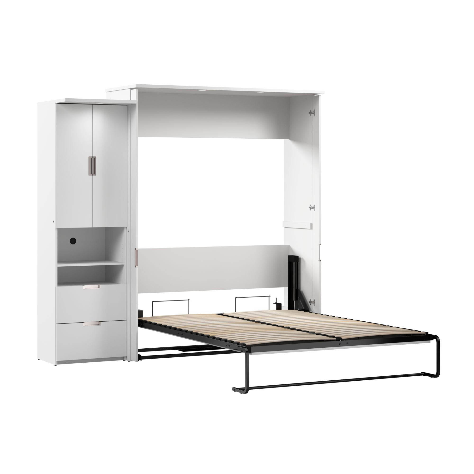 Lumina Queen Murphy Bed with Storage Cabinet