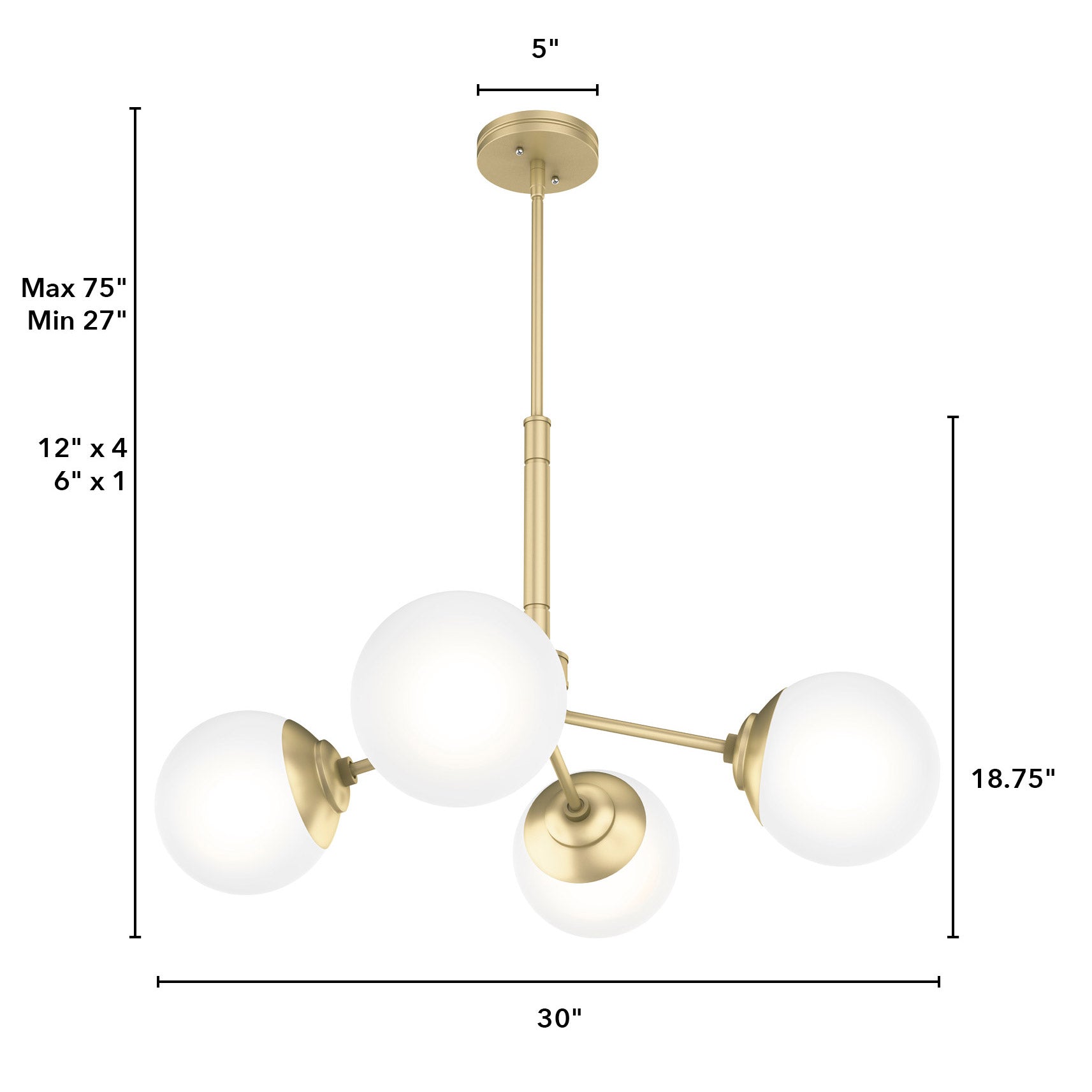 Hepburn 4 Light Chandelier