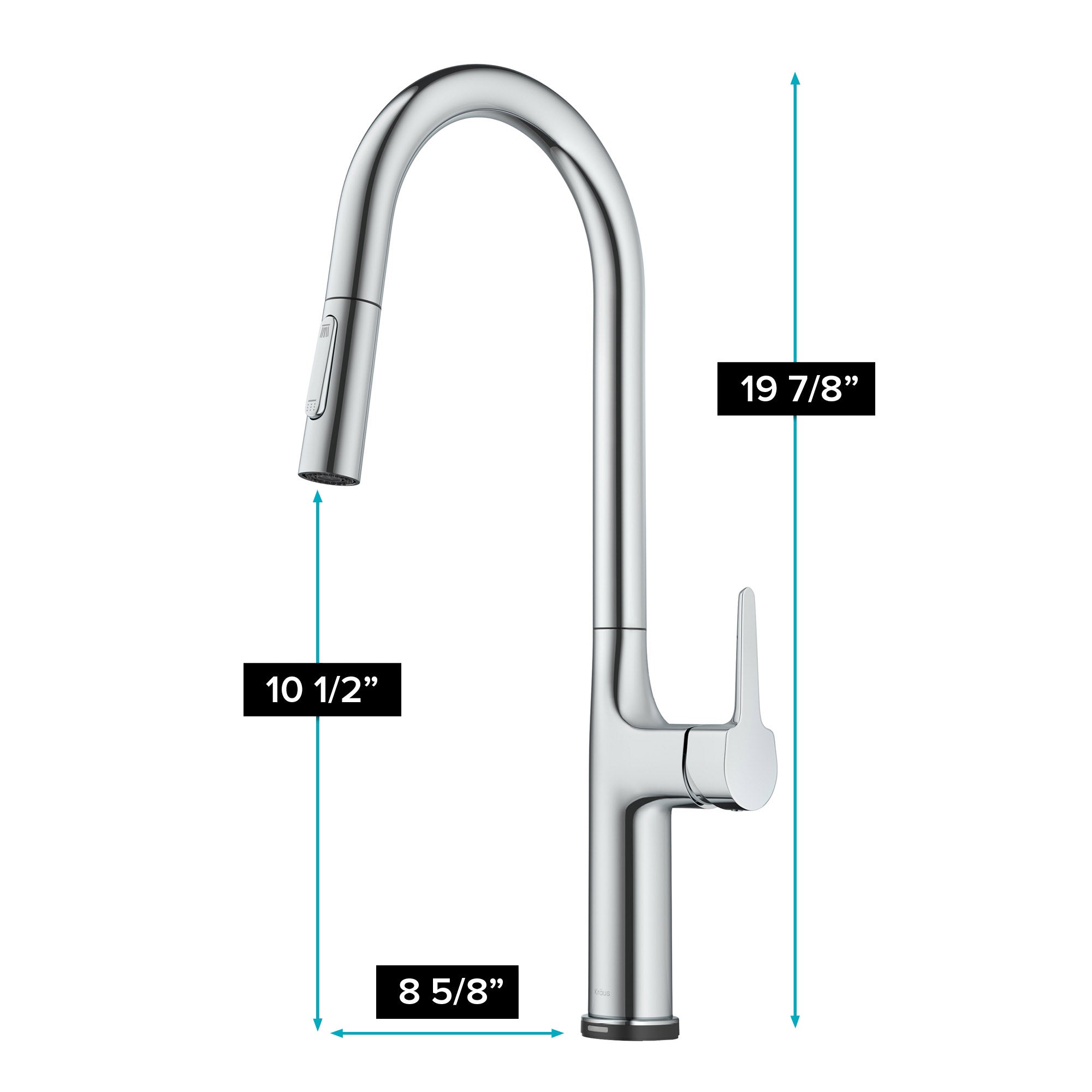 Tall Modern Single-Handle Touch Kitchen Sink Faucet with Pull down Sprayer