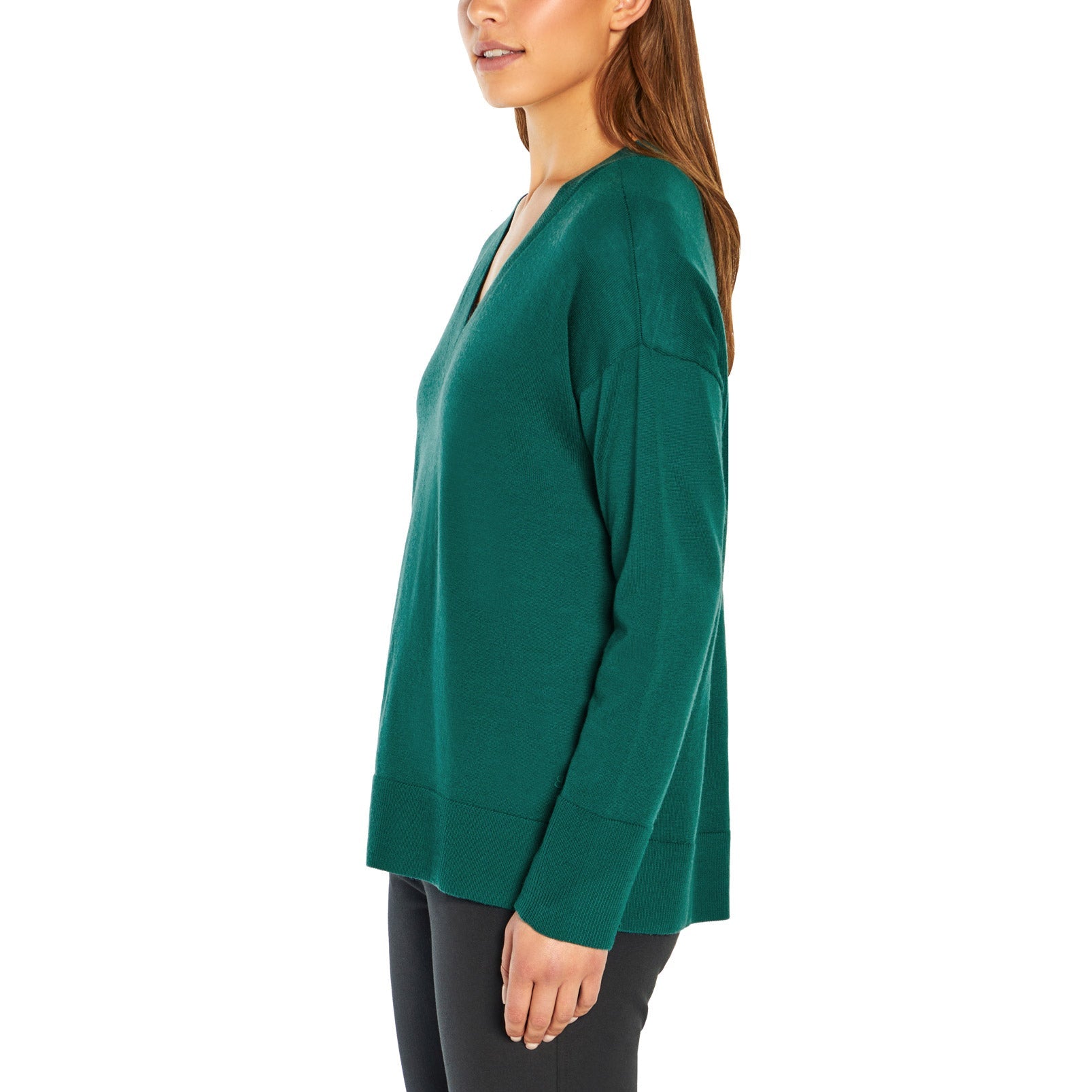 Ladies' Merino Wool V-Neck Sweater