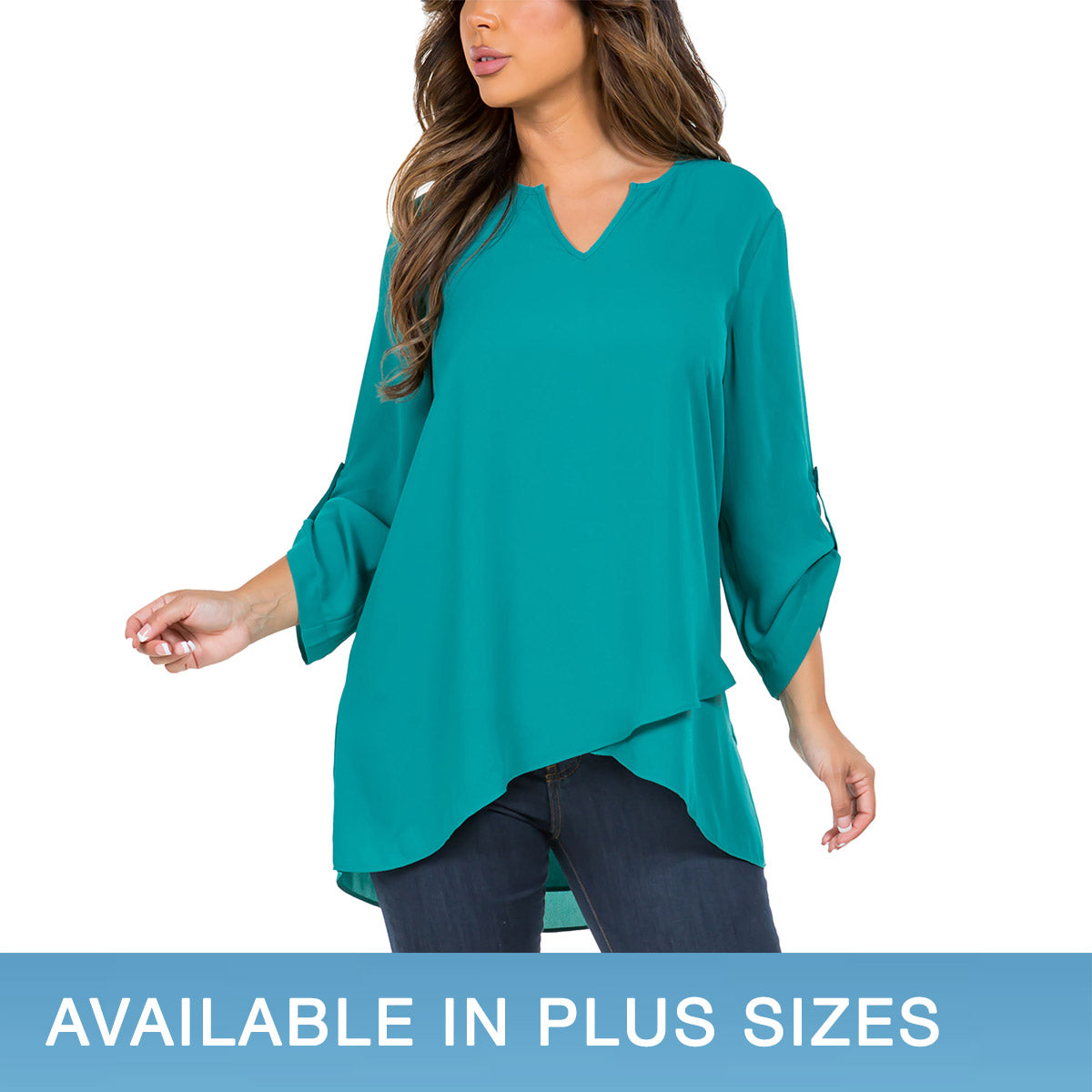 Ladies' V-Neck Crepe Blouse