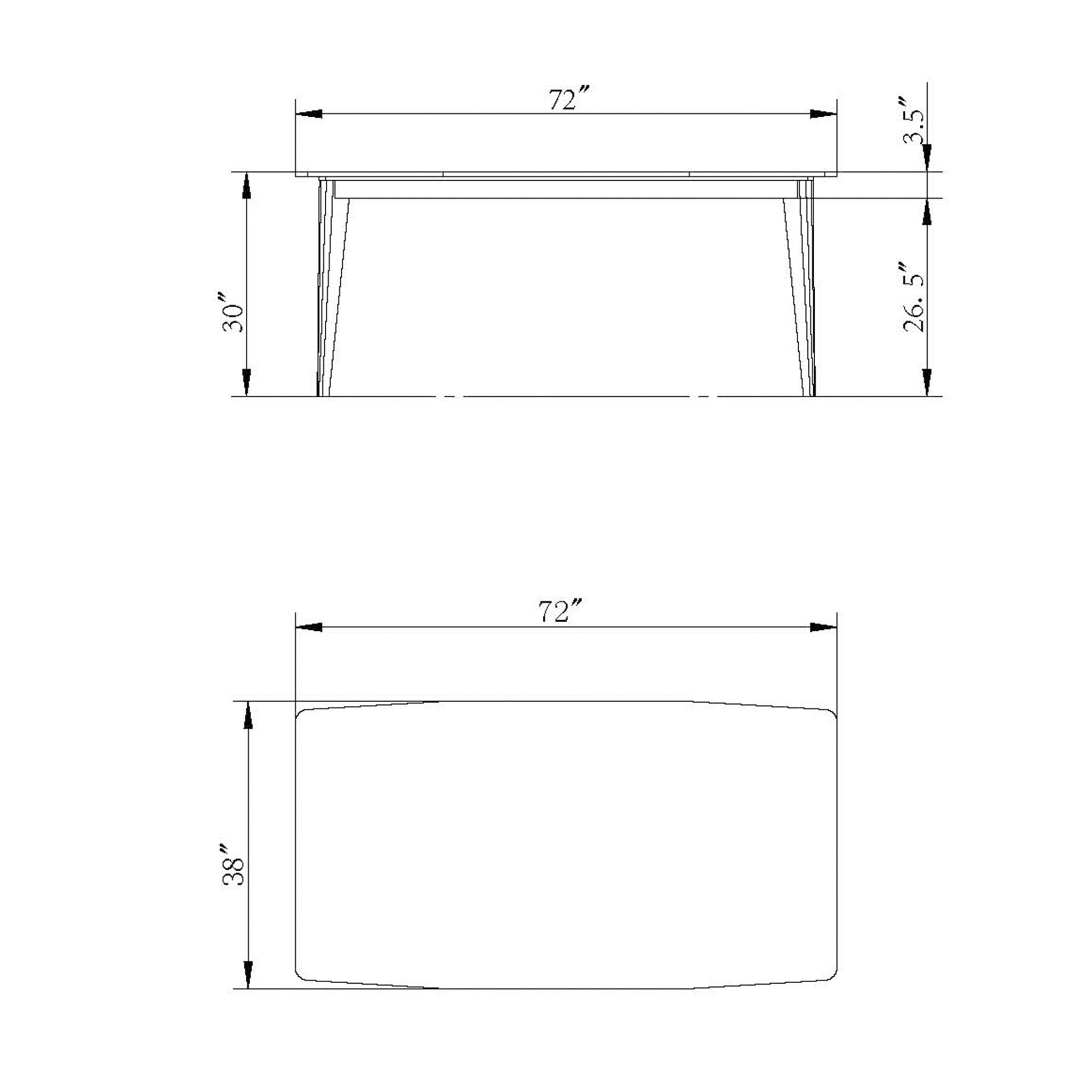 Luna 72" Quartz Dining Table