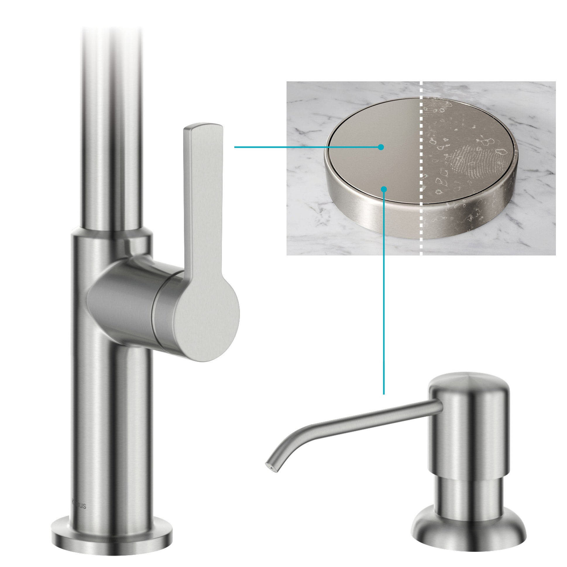 Pull-Down Kitchen Faucet with Matching Soap Dispenser