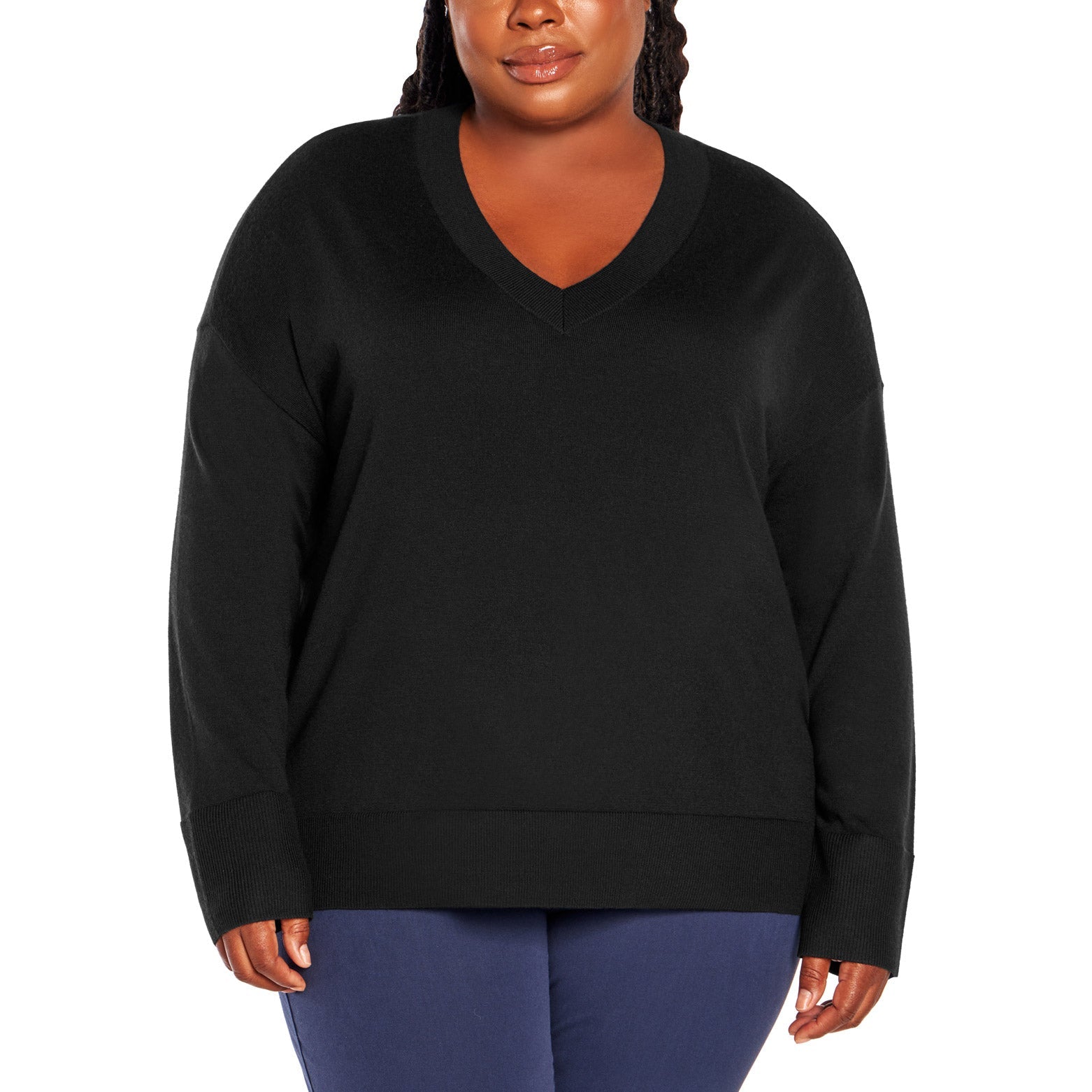 Ladies' Merino Wool V-Neck Sweater