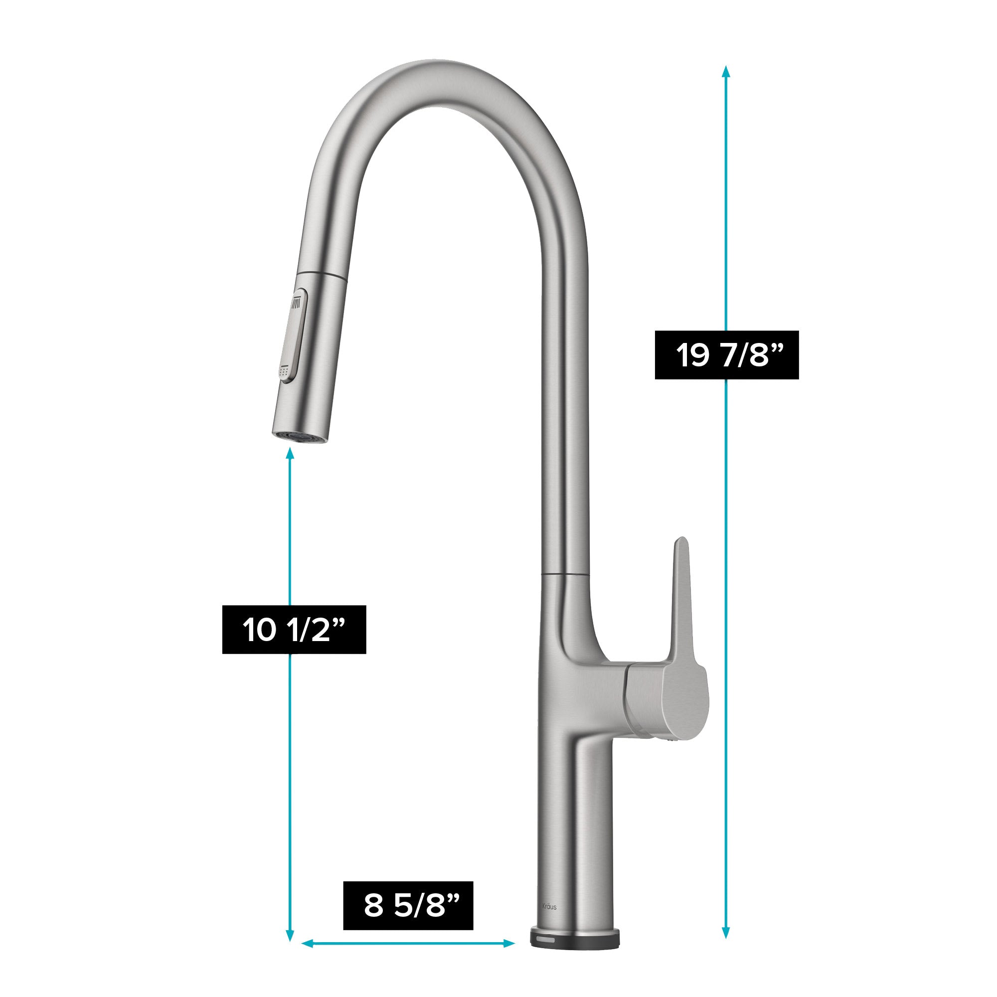 Tall Modern Single-Handle Touch Kitchen Sink Faucet with Pull down Sprayer