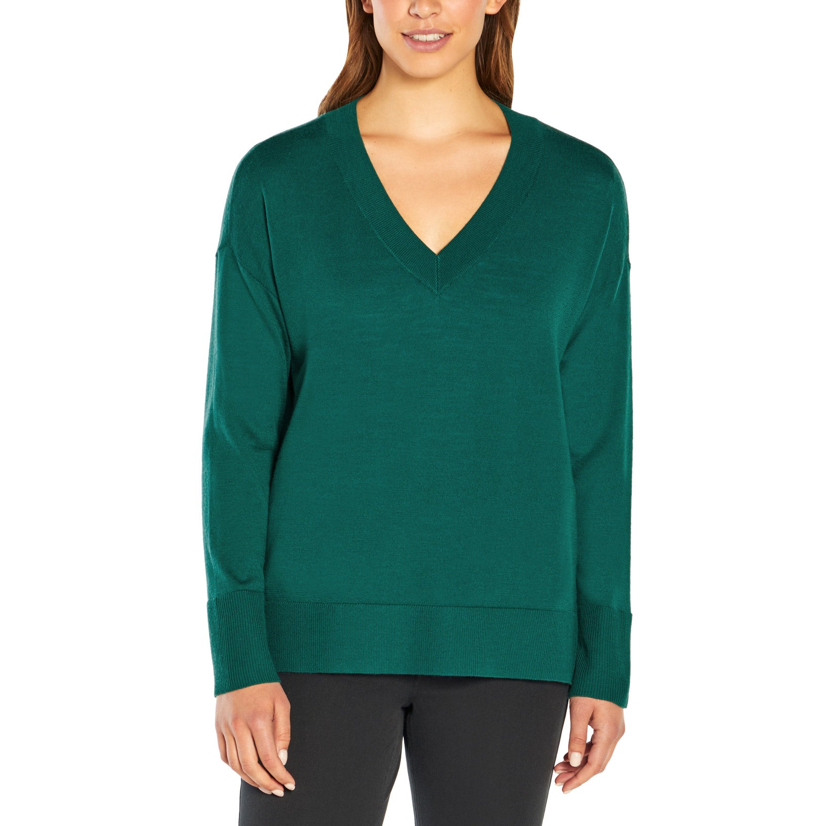 Ladies' Merino Wool V-Neck Sweater