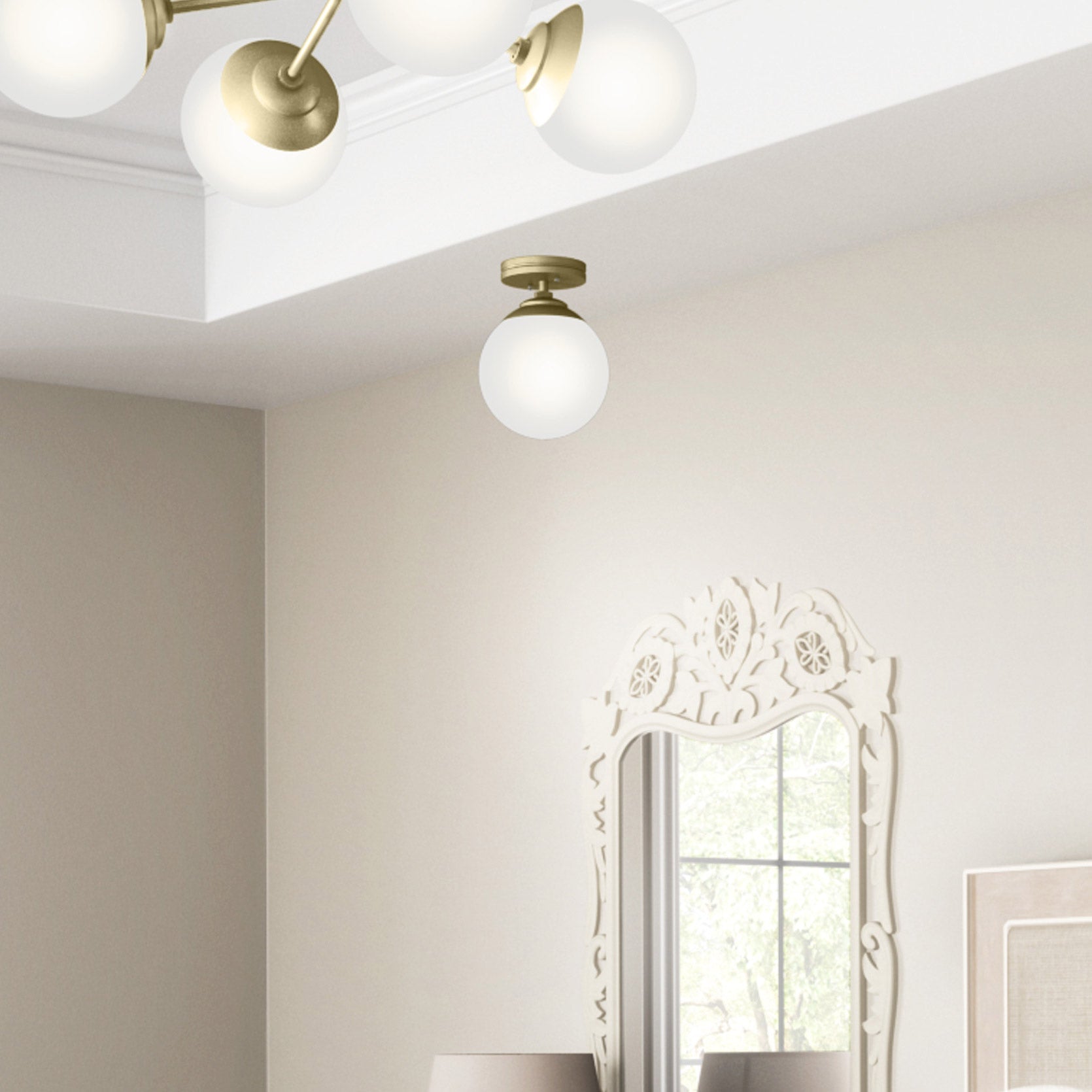 Hepburn Modern Glass Flush Mount Ceiling Light