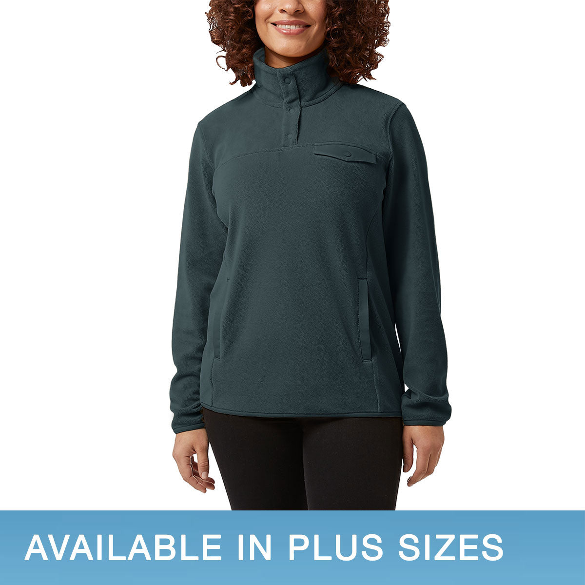 Ladies' Snap Fleece Pullover Top