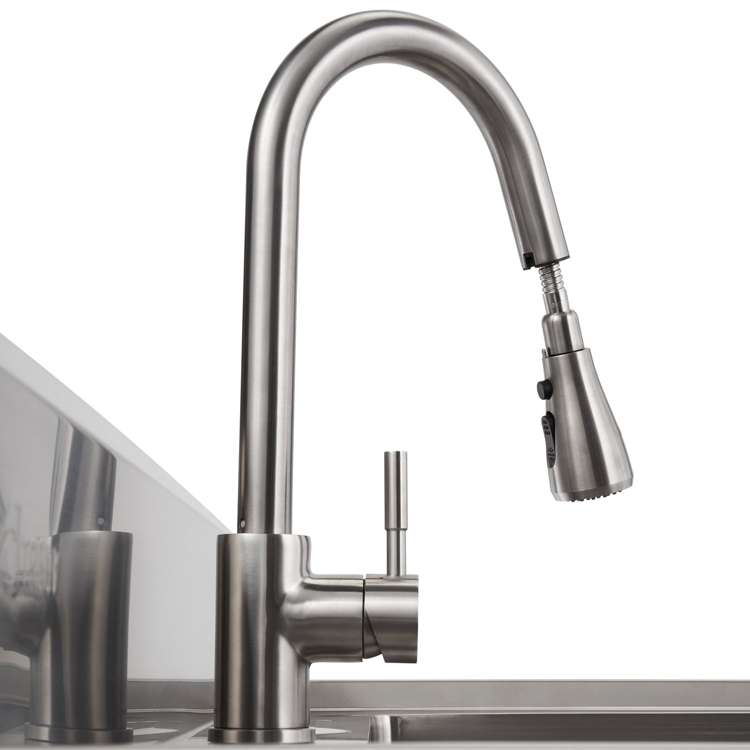 32" X 16" Stainless Steel Utility Sink with Pull-Out Faucet