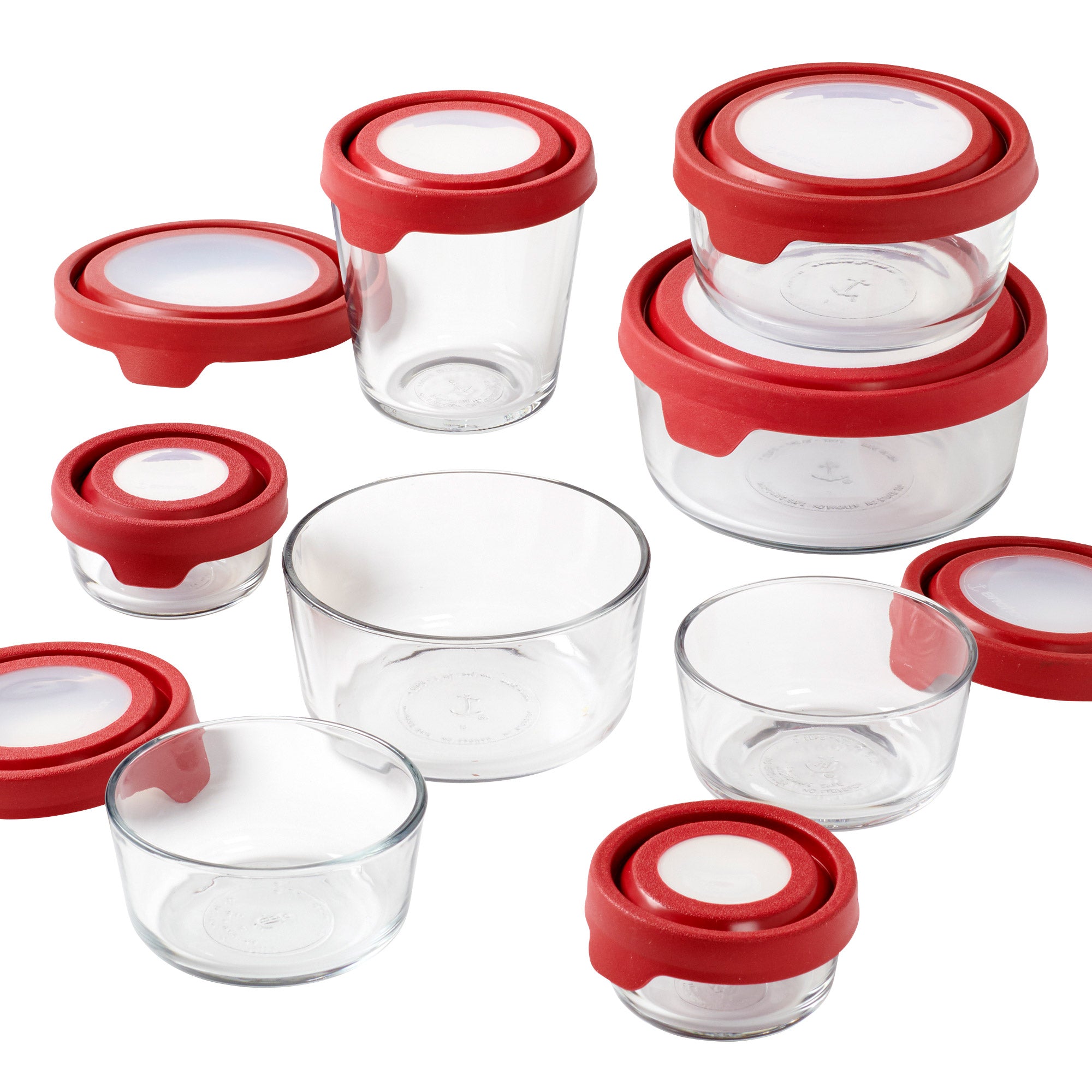 Trueseal Glass Food Storage, Set of 16