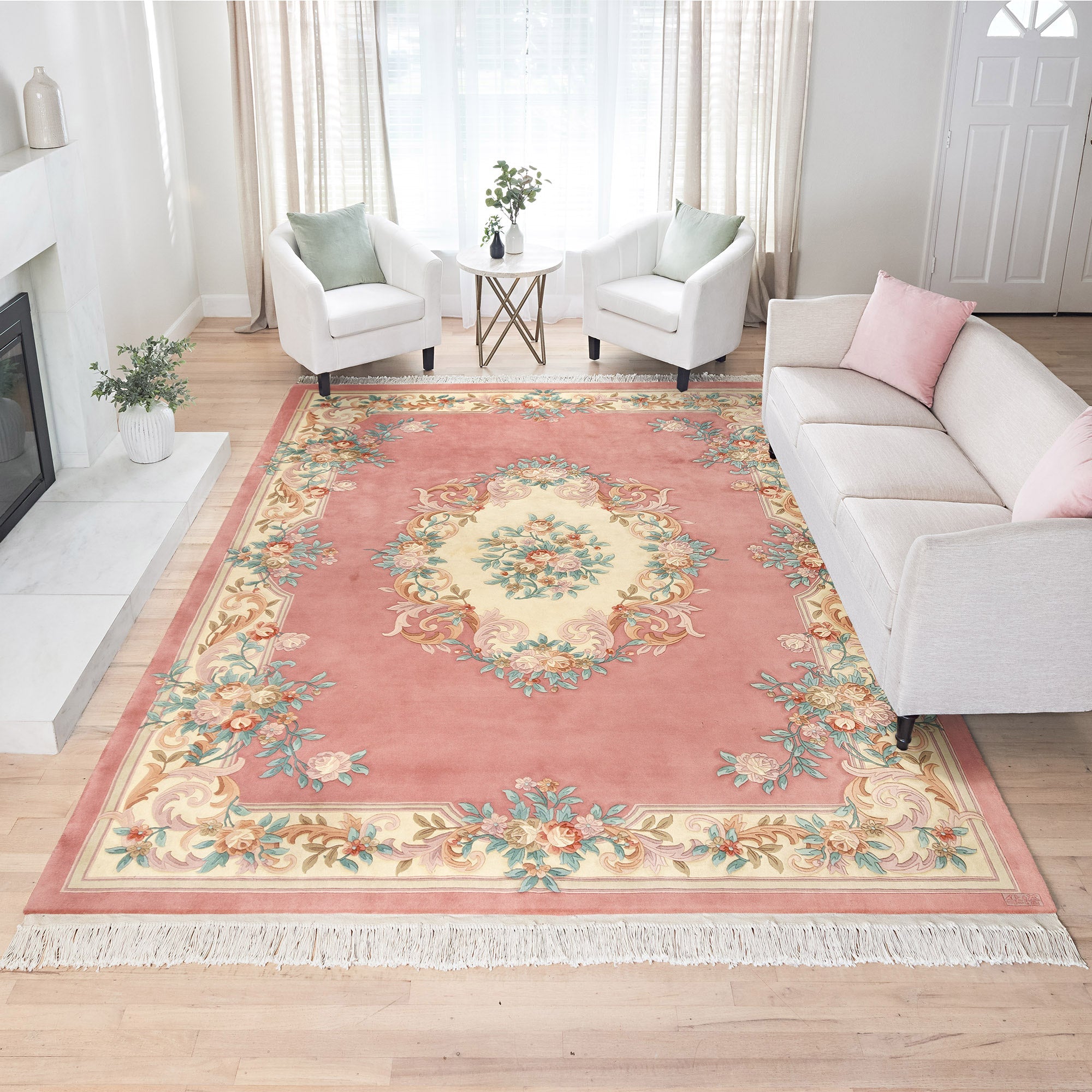 Pagoda Hand Knotted Rug Collection, Marseille Mauve