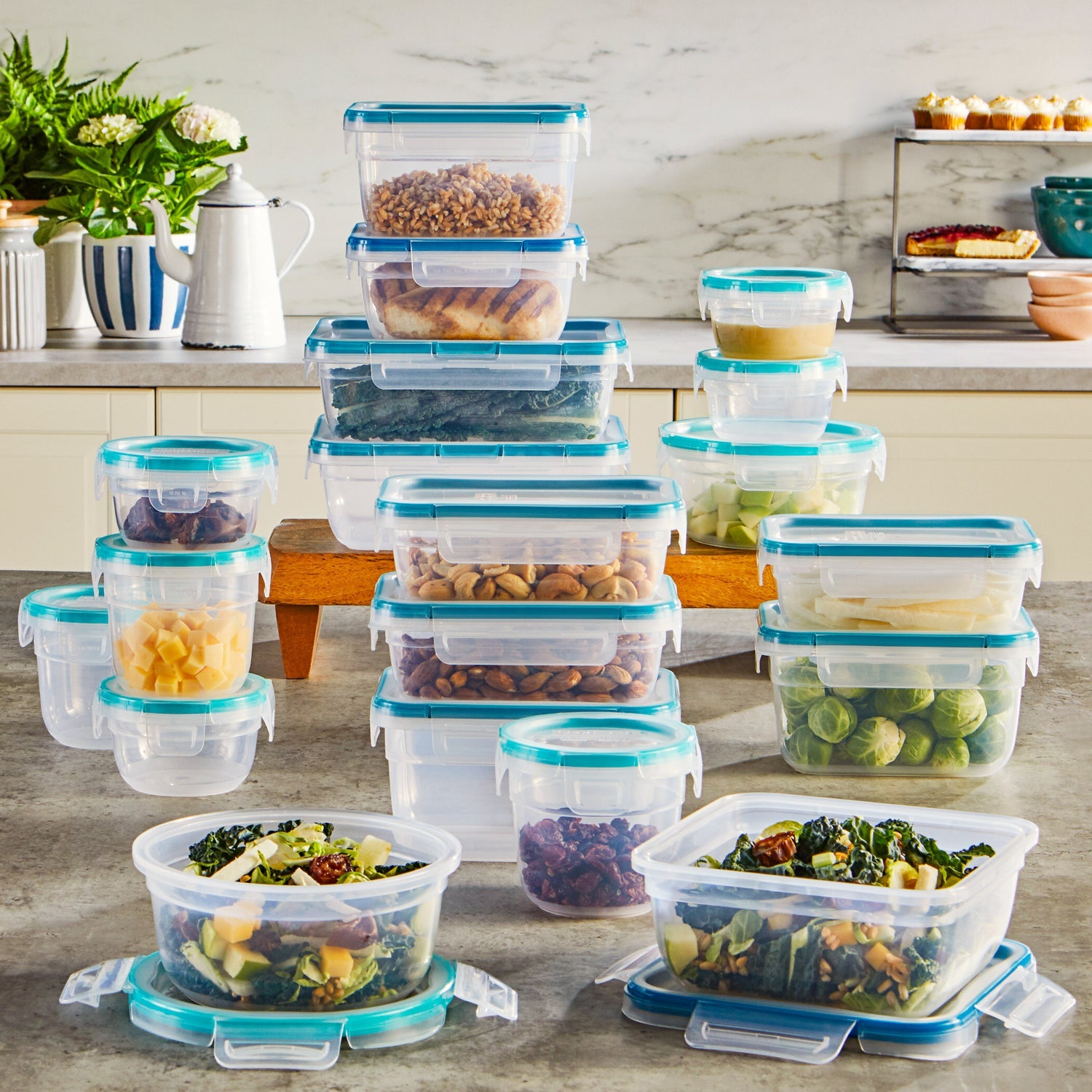 38-Piece Plastic Food Storage Set