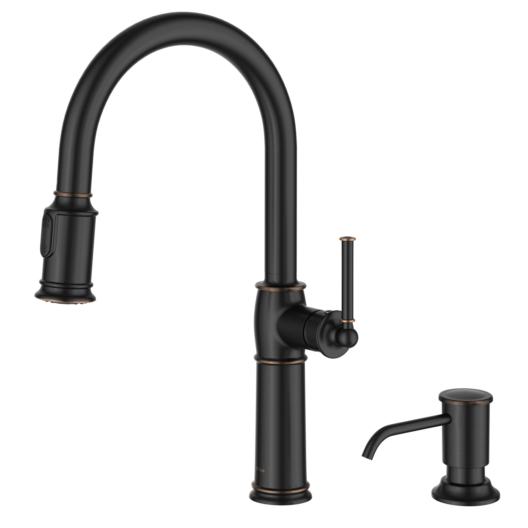 Pull-Down Kitchen Faucet and Soap Dispenser