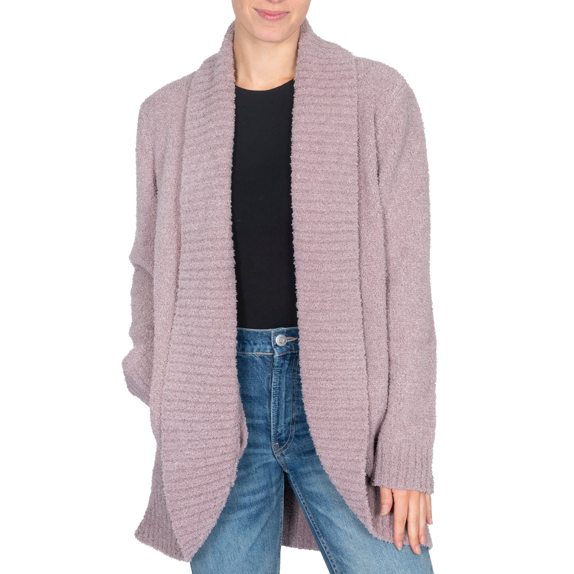 Ladies' Chenille Shawl Cardigan