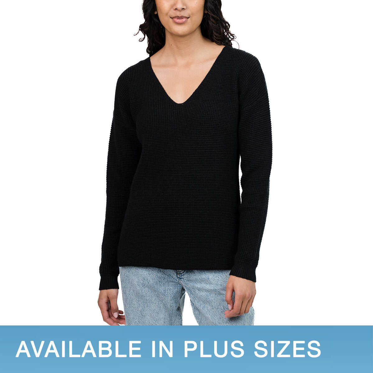 Ladies' Waffle Knit Sweater