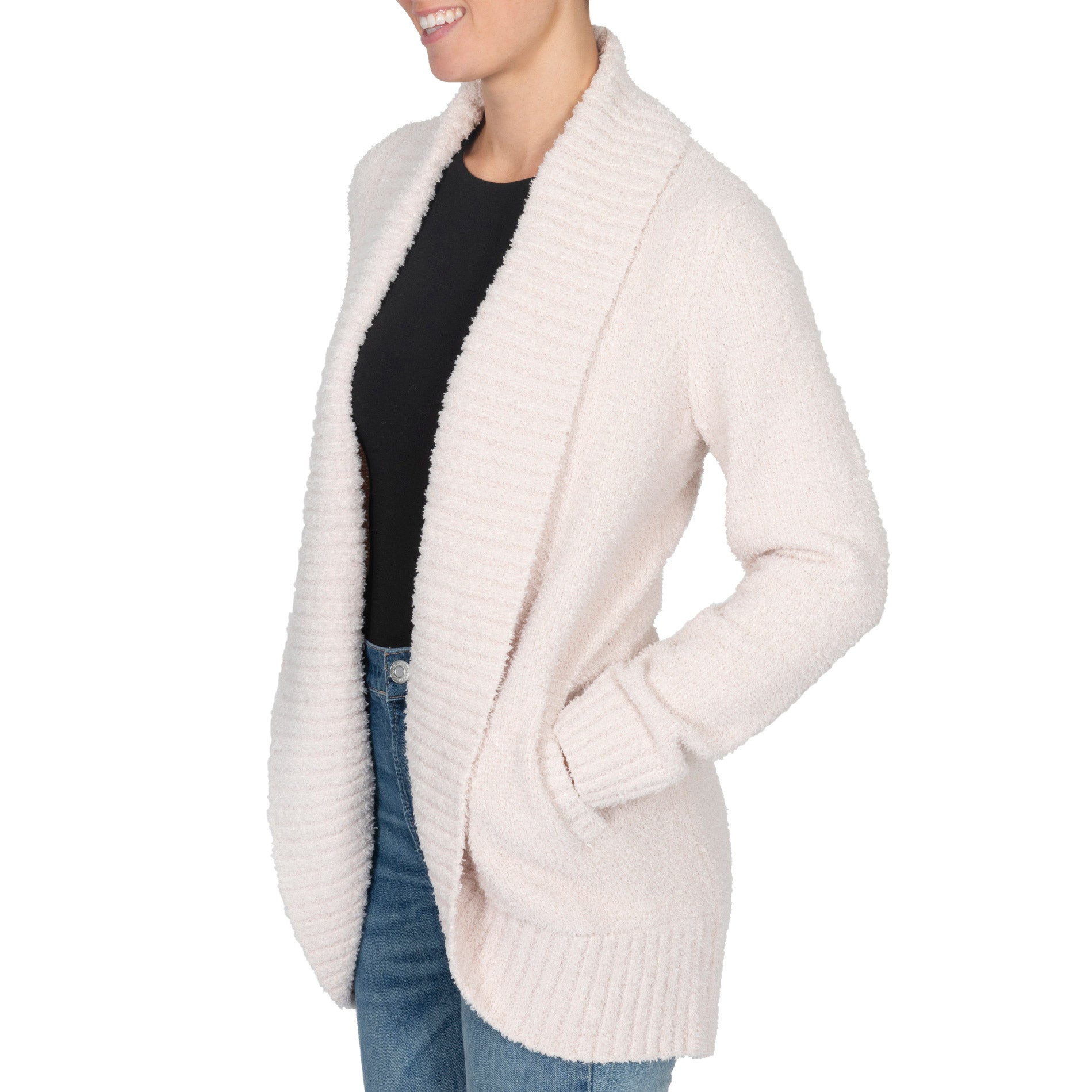 Ladies' Chenille Shawl Cardigan