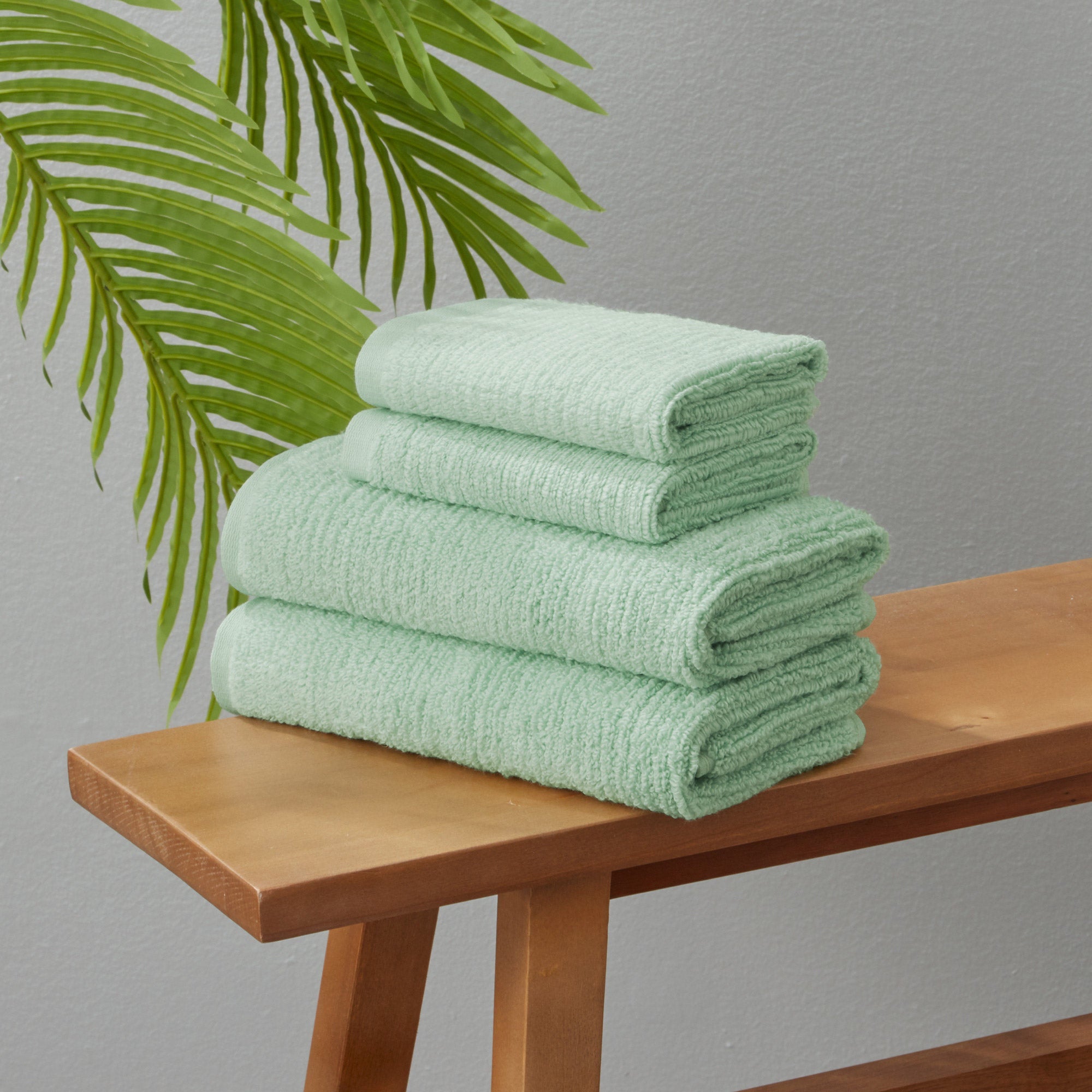 Threadable 4-Piece Textured Hand Towel and Washcloth Set