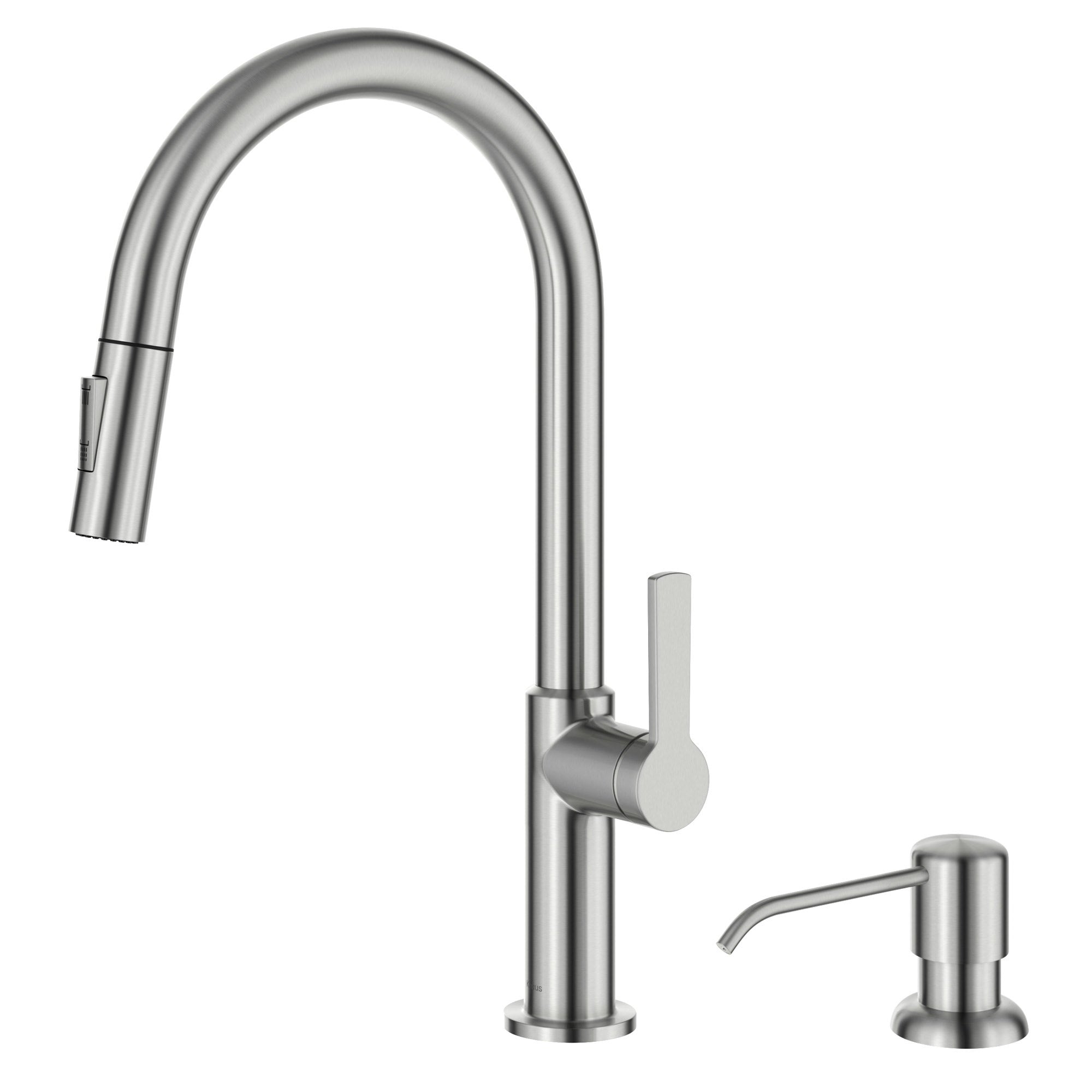 Pull-Down Kitchen Faucet with Matching Soap Dispenser