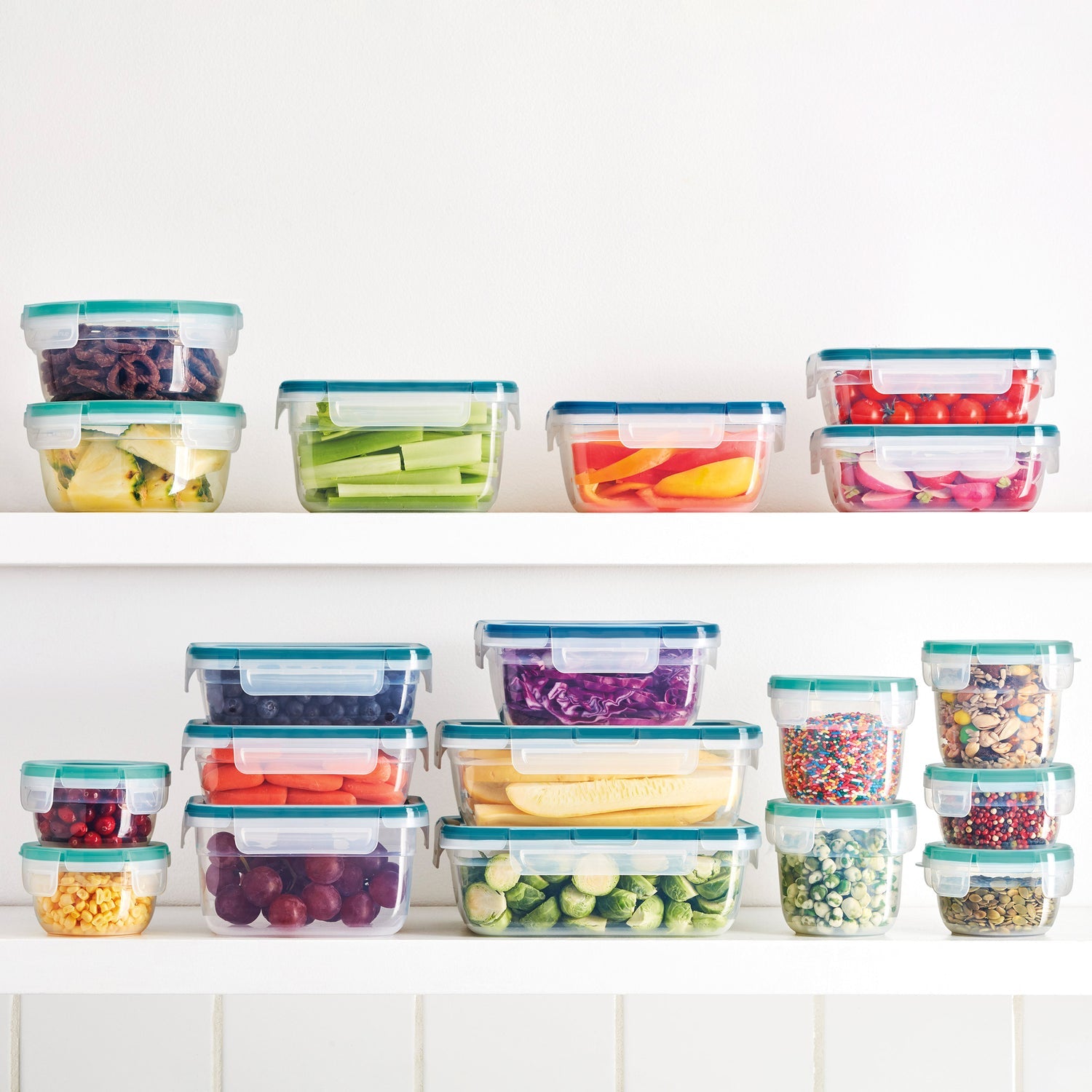 38-Piece Plastic Food Storage Set