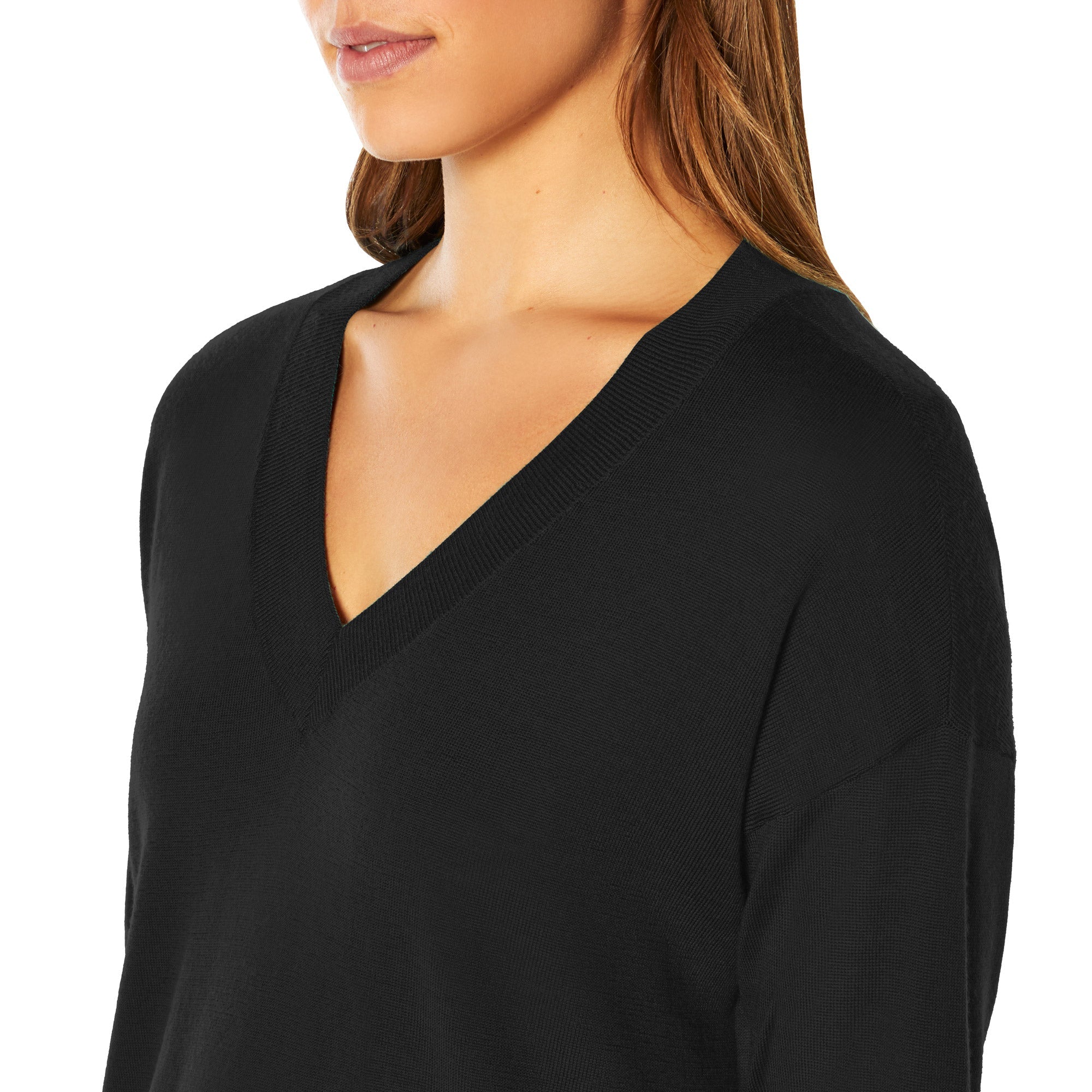 Ladies' Merino Wool V-Neck Sweater