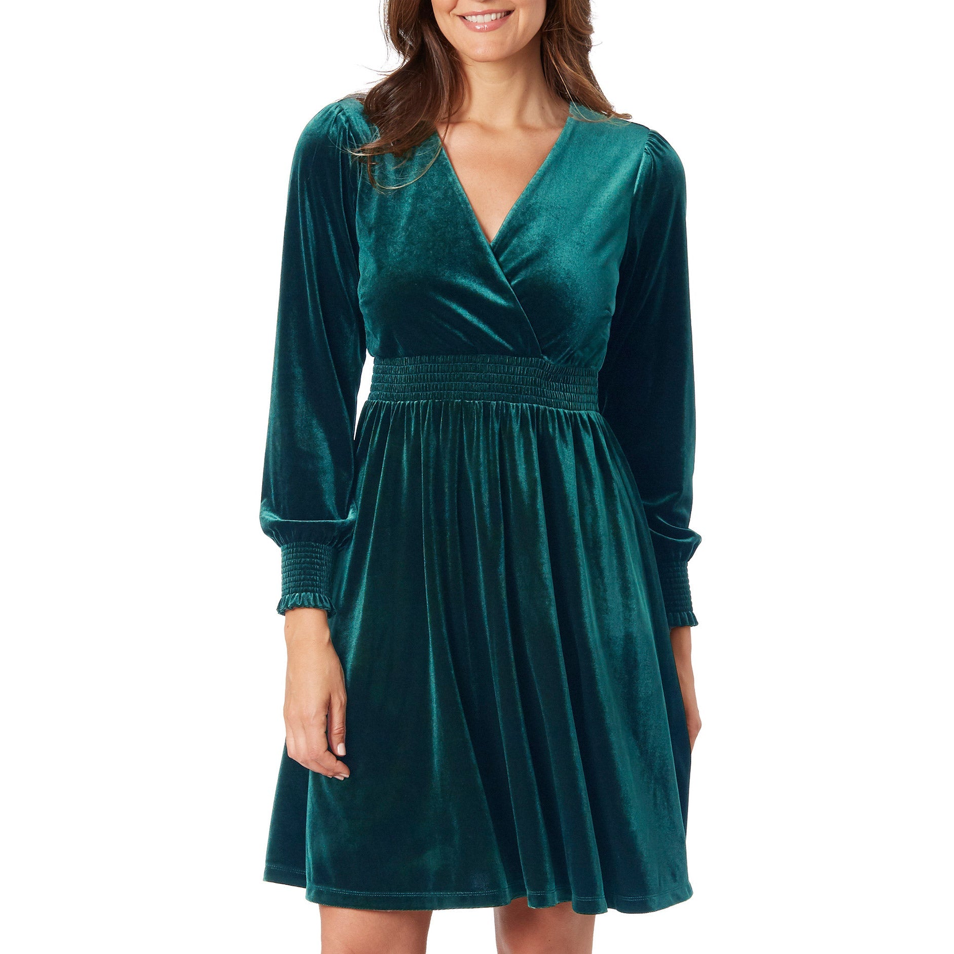 Ladies' Long Sleeve Velvet Dress