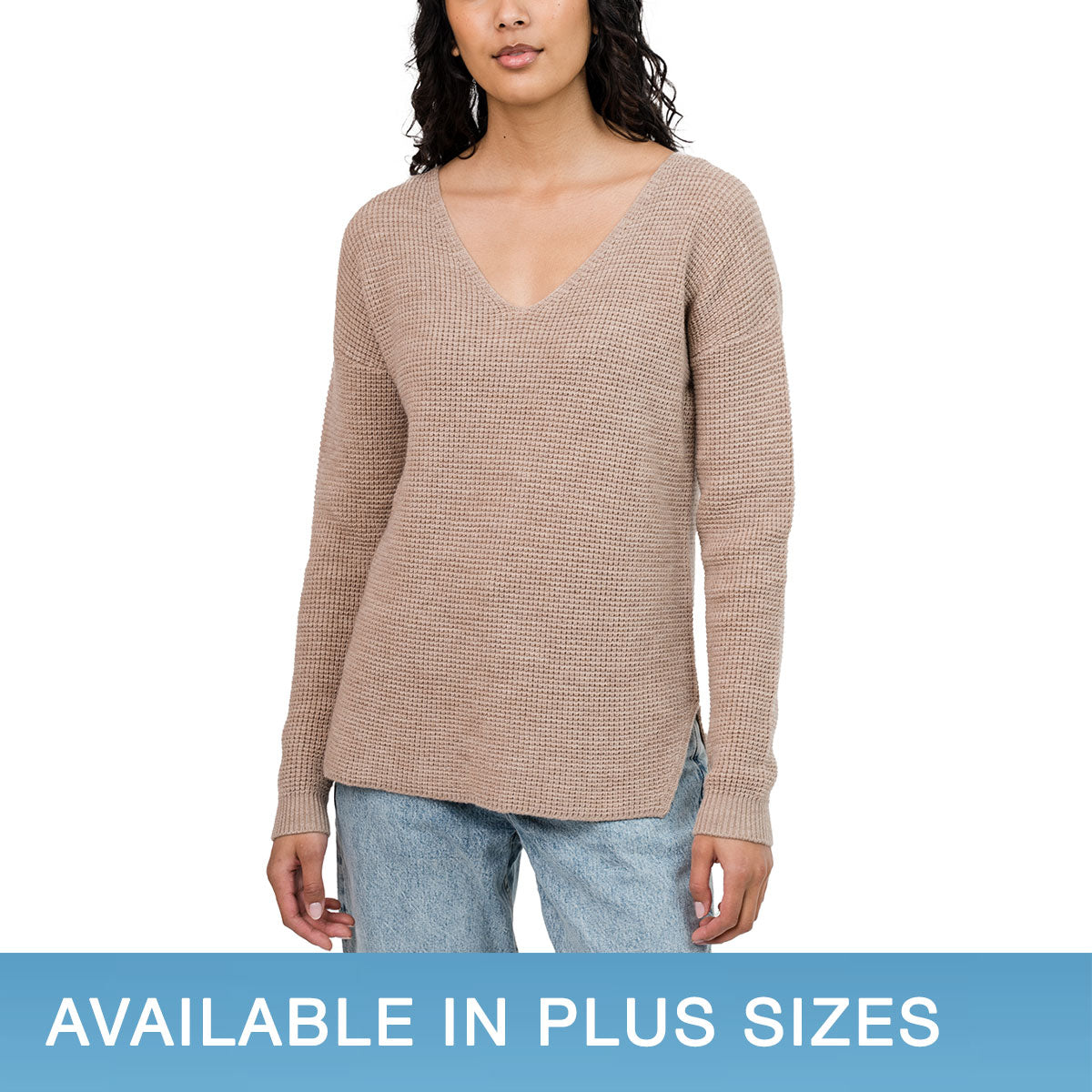 Ladies' Waffle Knit Sweater