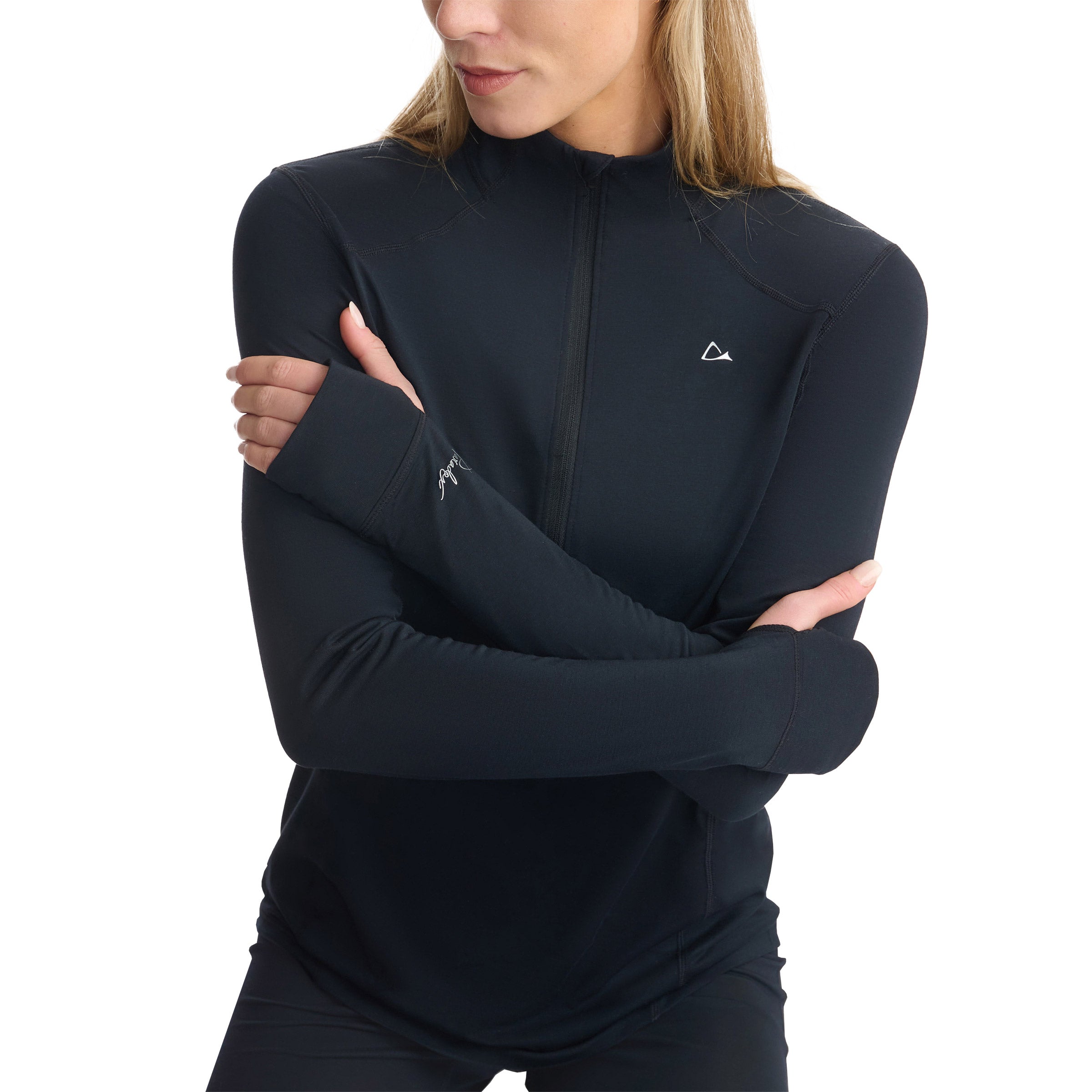 Ladies’ 1/4 Zip Merino Wool Blend Base Layer Top