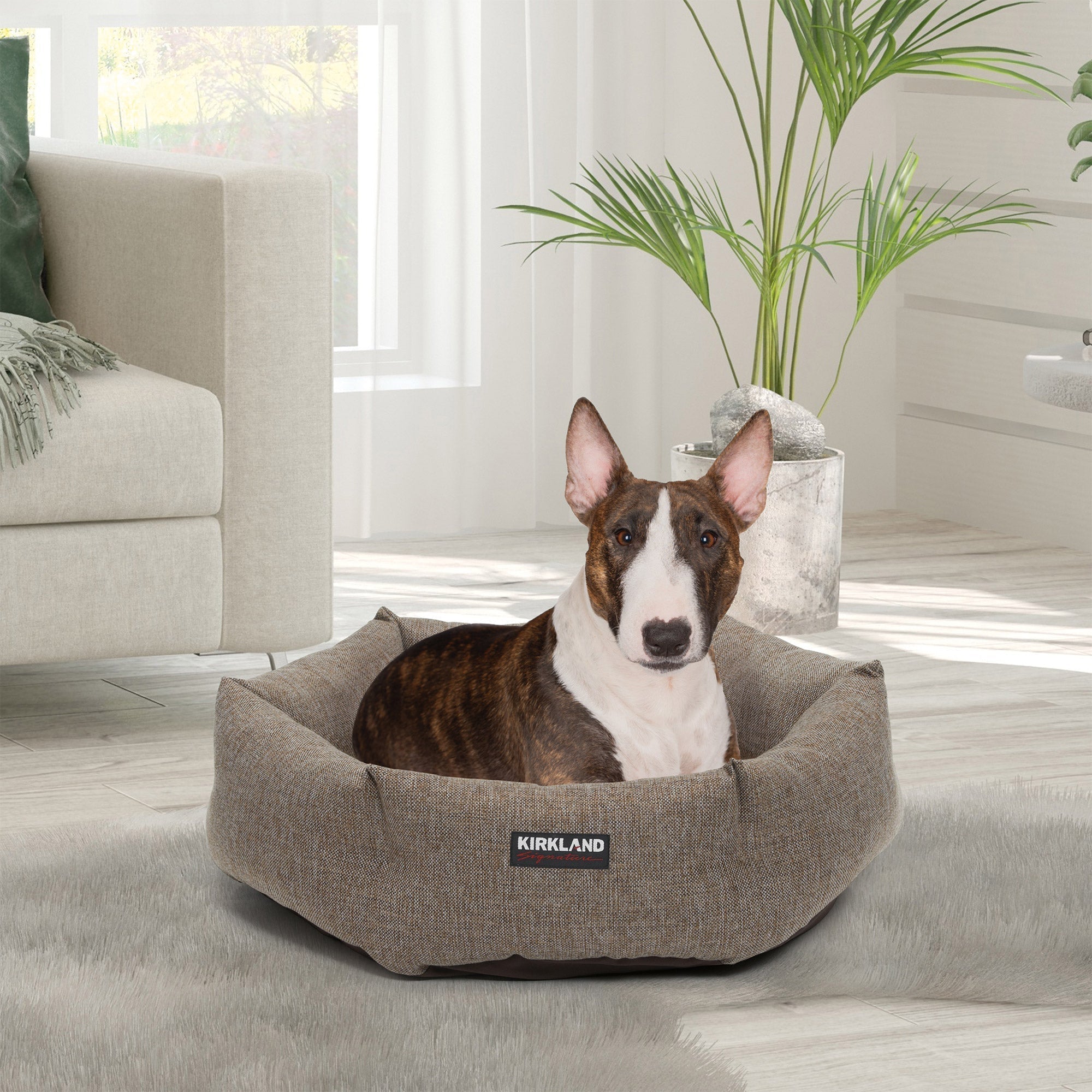 Kirkland Signature 25" Hexagon Cuddler Dog Bed Brown Image